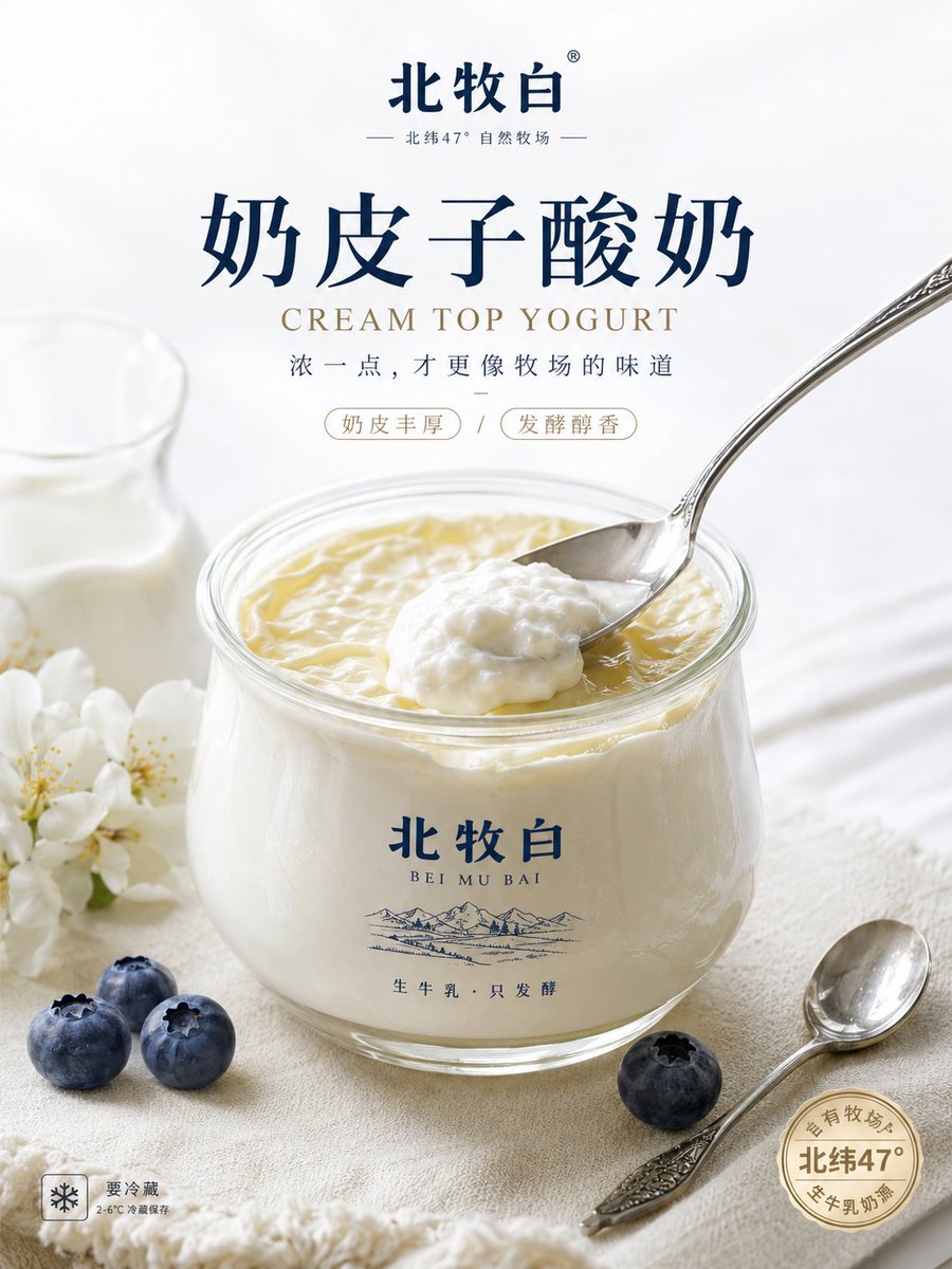 Realistic Dairy Dessert Poster