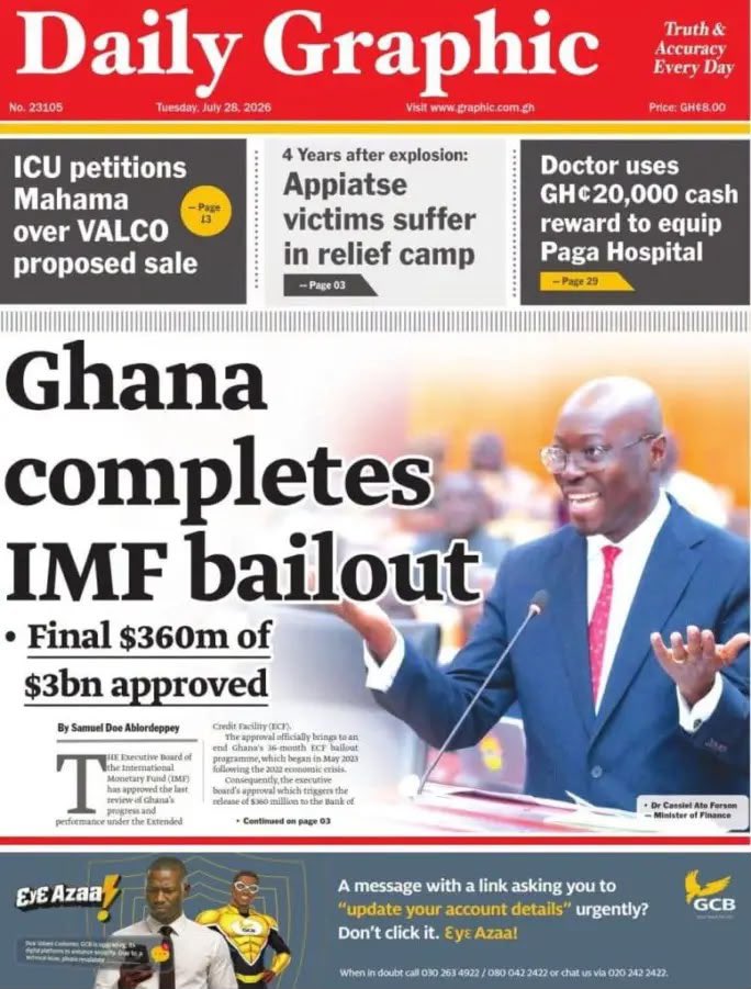 thenanaaba's tweet photo. IMF bailout programme officially comes to an end. https://t.co/zQHUNZ46px