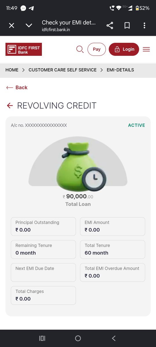 Umesh_nagar_'s tweet photo. @IDFCFIRSTBank  Hello , I have flipkart emi account (partnered with you) with 90,000? pre approved limit but when I am confirming for payment the error 'bank rejected the payment' occurs. I earlier purchased products from the same option without any issue. https://t.co/7DRuCLVFjP