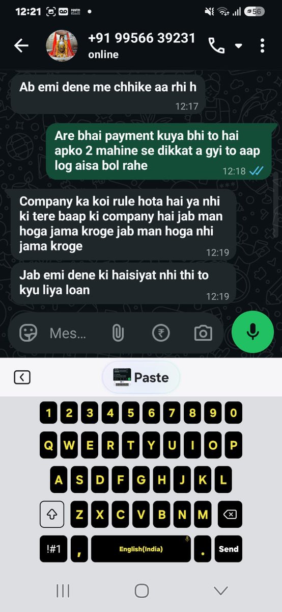 AkngAkng's tweet photo. I am facing severe harassment from your recovery team. They are calling not only me but also people from my contact list without my consent, causing mental stress, reputational damage, and violation of my privacy.
@TVSCredit @RBI https://t.co/LUIDDN4ma5