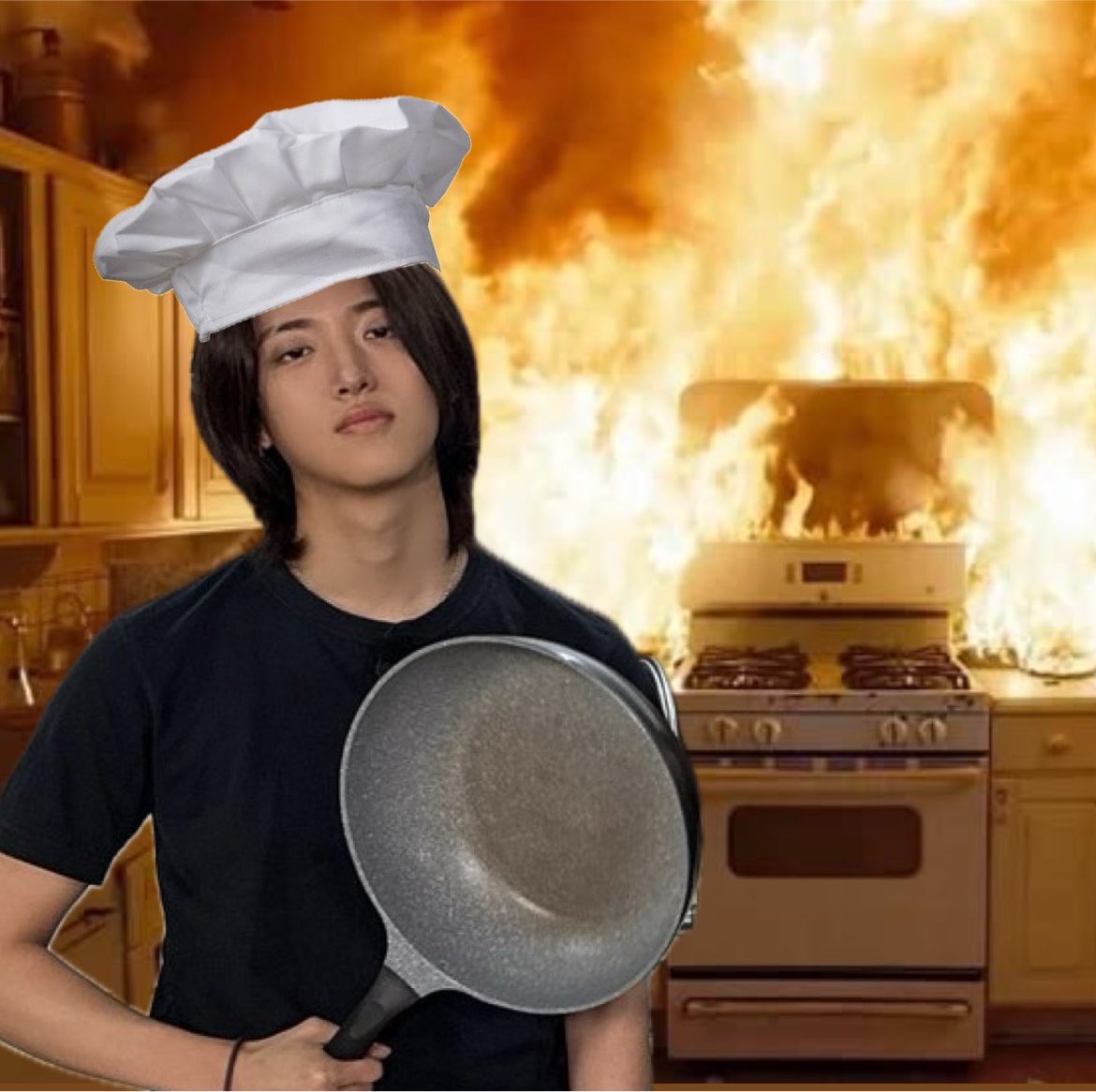 pacarkimryul's tweet photo. aslinya klo ditinggal masak sendiri ya gini https://t.co/TbNeOgPfQE