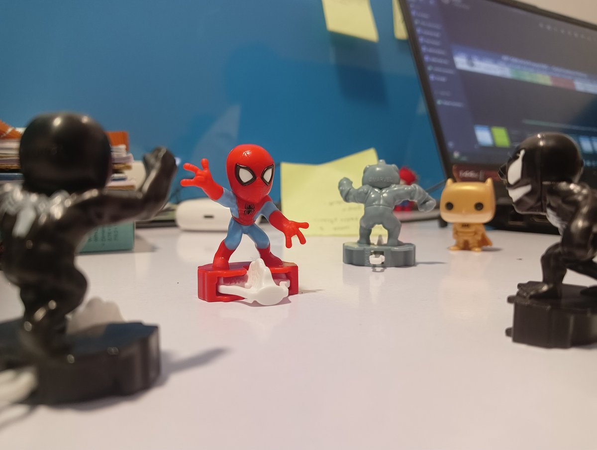 SujalKa42080098's tweet photo. Spider-Man: "Let's settle this peacefully."
Venom: "We don't do that here." 😈🕷️
#SpiderMan #Venom #MarvelMemes #ToyCommunity #ToyPhotography #ActionFigures #FunkoPop #MarvelUniverse #GeekCulture #kinderjoy https://t.co/ZJ4HzbuMGE