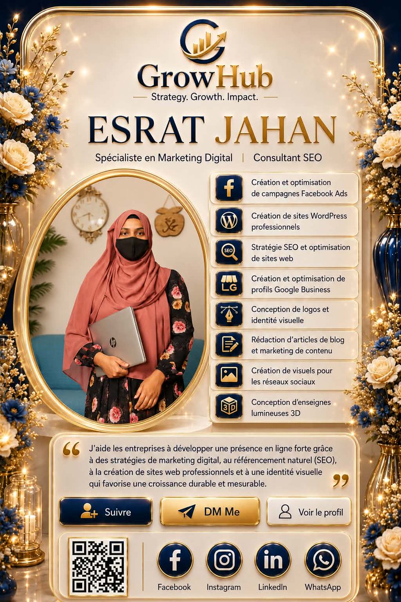 Esratjahan78's tweet photo. I help businesses build a strong digital identity through Facebook Ads, SEO, WordPress Website Development, Google Business Profile Optimization, Logo &amp; Brand Identity Design, Content Marketing, Social Media Creatives, and 3D Signage Design.#DigitalMarketing #SEO #FacebookAds https://t.co/zn5katX5uo