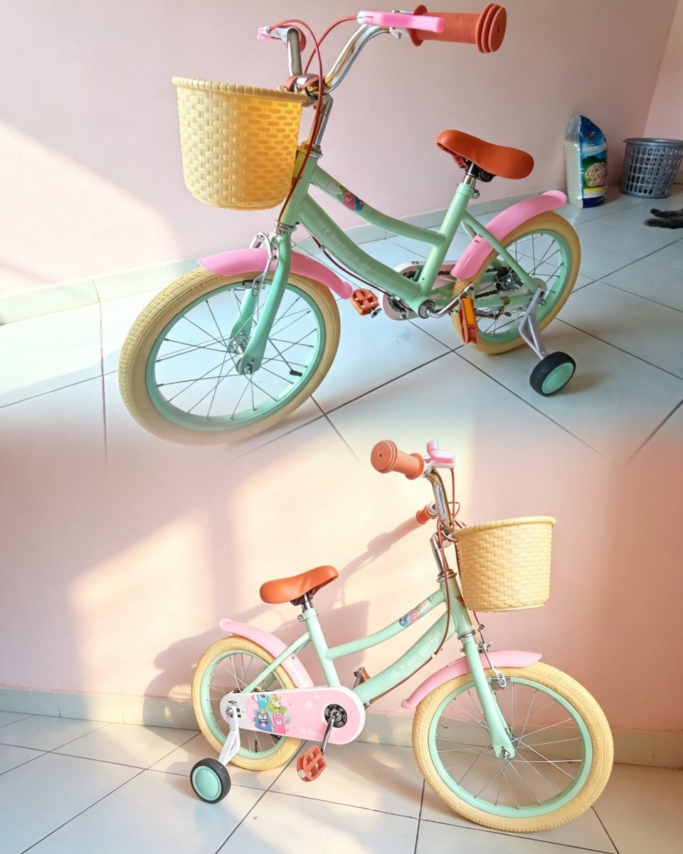 selebretty's tweet photo. Kalo ditanya, emang anaknya ngerti udah minta sepeda sendiri?
 
─── Sebenarnya aku beli baju anak, aksesoris, sampai sepeda ini bukan cuma buat dia. Ini juga cara aku menuhin ✨inner child-ku✨ yang dulu belum sempat terpenuhi. 

Sekarang, kebahagiaan itu aku bisa wujudkan dan bagikan buat dia. Hehehe..