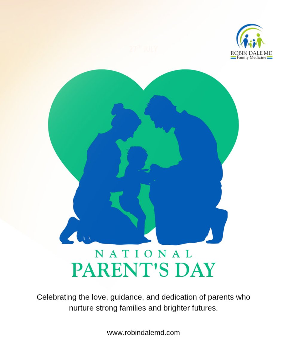 robindalemd1's tweet photo. Parents are the foundation of strong families, providing love, guidance, and support through every stage of life. 💚

#NationalParentsDay #FamilyFirst #Parenting #StrongFamilies #LoveAndSupport #RobinDaleMD https://t.co/K6U6e4CSL0