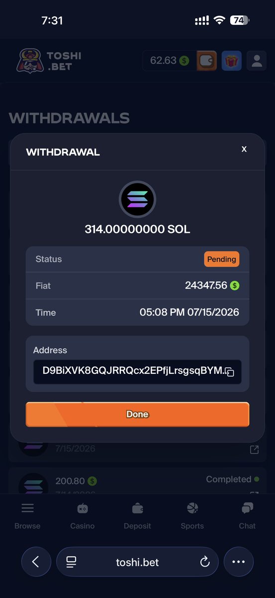 trychiwen's tweet photo. @xet Got the same issues. Some casino refuse to payout big. It would be the best feature @gamstat put to show the transparency behind the payout or otherwise small player once they hit big they got ban as an excuse. Just like my case from @ToshiBet https://t.co/7k3GxV6vQn