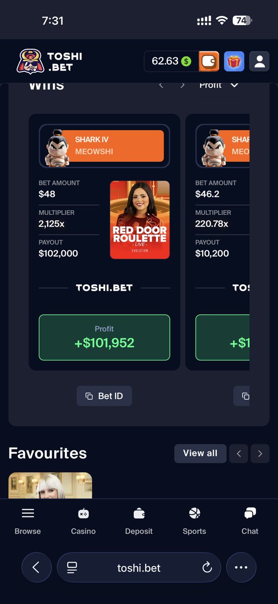 trychiwen's tweet photo. @xet Got the same issues. Some casino refuse to payout big. It would be the best feature @gamstat put to show the transparency behind the payout or otherwise small player once they hit big they got ban as an excuse. Just like my case from @ToshiBet https://t.co/7k3GxV6vQn