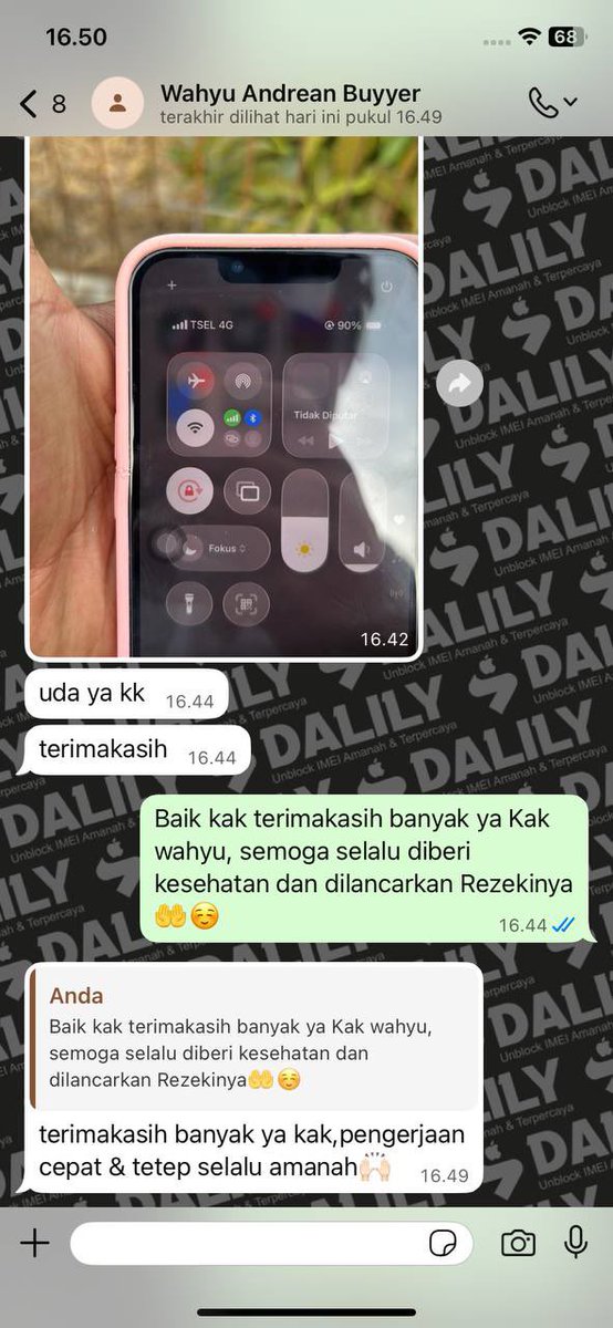 dalily_imei's tweet photo. OPEN UNBLOCK DAN UNLOCK, BUAT JARINGAN IMEI BERMASALAH BISA ATASI DI SINI

3 BULAN : 200.000 🫶🏻
TRY ONLY : 150.000 🫶🏻
BEACUKAI : INBOX 🫶🏻

DONE HITUNGAN JAM, AMAN DAN MUDAH, BERGARANSI ALL OPERATOR &amp; TRUST https://t.co/zRLmSgFydI
