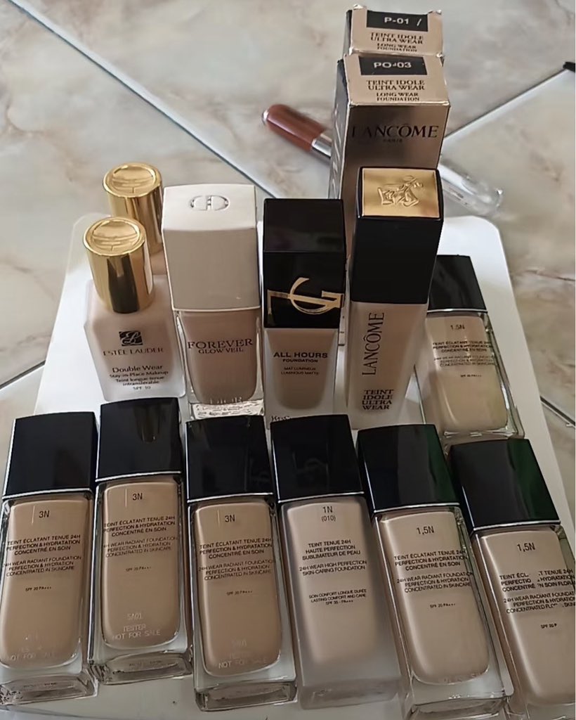 jeenagiore's tweet photo. Estee 550฿ 2c2 Dior primer 990฿ ysl lc6 550฿ Lancôme p-01, po-03 790฿ Dior 1.5n, 3n 990฿ kiko 128 199฿ ส่งฟรี ทุกชิ้น90% https://t.co/CkLb7kAs8u