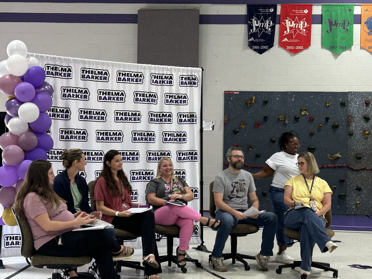 KJordanJMCSS's tweet photo. Thelma Barker Elementary kicked off the school year by bringing the school handbook to life through an engaging podcast experience. Going beyond the pages to build understanding, connection, and a strong foundation for an incredible year!
@suptking @JMCSchools https://t.co/Ds3JK0XIZb