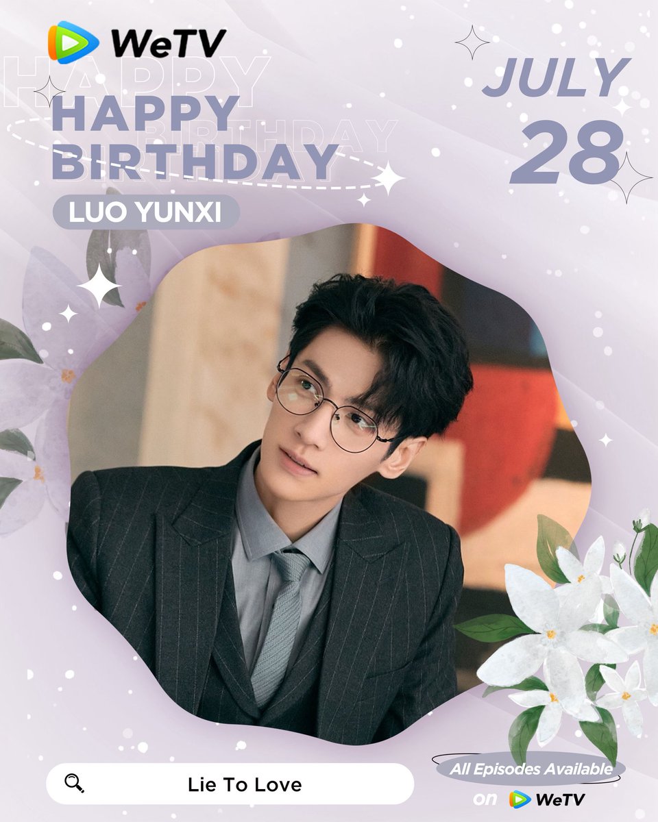WeTVOfficial's tweet photo. Happy Birthday to #LuoYunxi 🎂😎

Love your performance in #WhispersOfFate #LightChaserRescue #LieToLove #AshesofLove 
✨

Looking forward to more of your amazing works.❤️‍🔥

#罗云熙 #水龙吟 #追光者 #良言写意 #香蜜沉沉烬如霜 #WeTV #WeTVAlwaysMore https://t.co/3YZ9VgZeJc