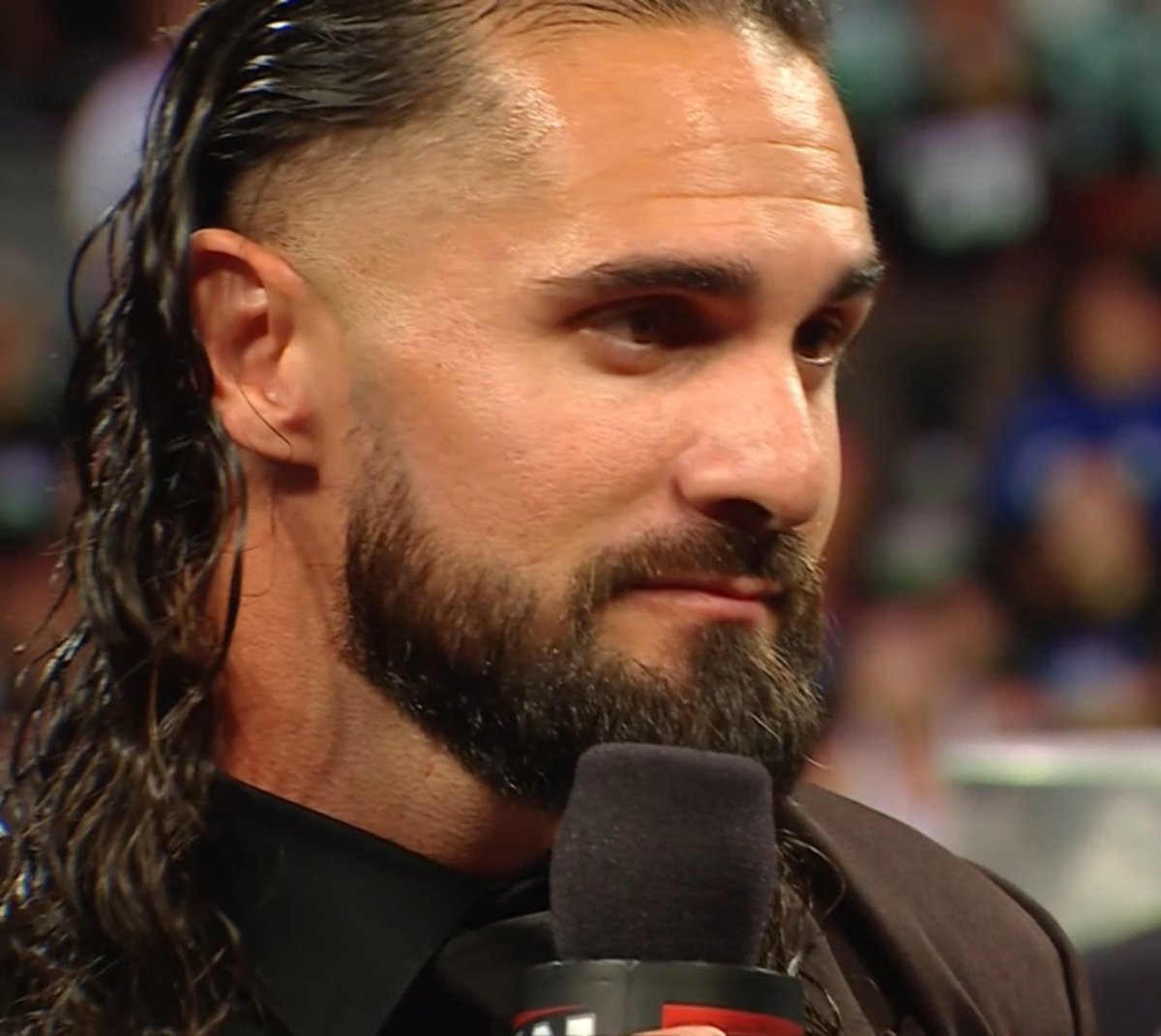 EliteClubS0B's tweet photo. “You said you needed your family there to see it, and that took me all the way back to WrestleMania 31, when I cashed in my Money in the Bank contract on your ass and sent your entire family home in tears. I hope your family is there at SummerSlam so I can watch them cry again when they find out their daddy is a fraud, their daddy is a loser, and their daddy is always Seth Rollins' bitch.”

SETH ROLLINS WENT AFTER ROMAN REIGNS' FAMILY 🤯

#WWERaw