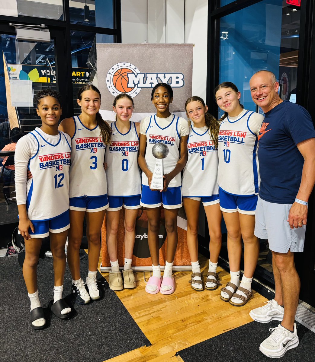IzzyWatts0's tweet photo. Good weekend playing at the MAYB Nationals tournament in KS last weekend.  @YandersLawGirls finished 3rd in 14u.  Thankful to play with great teammates and coached by some of the best.  Love this team.  @PGHMissouri @PrepGirlsHoops @PrepHoopsMO @BBall_Movement https://t.co/W8MWwROa2k