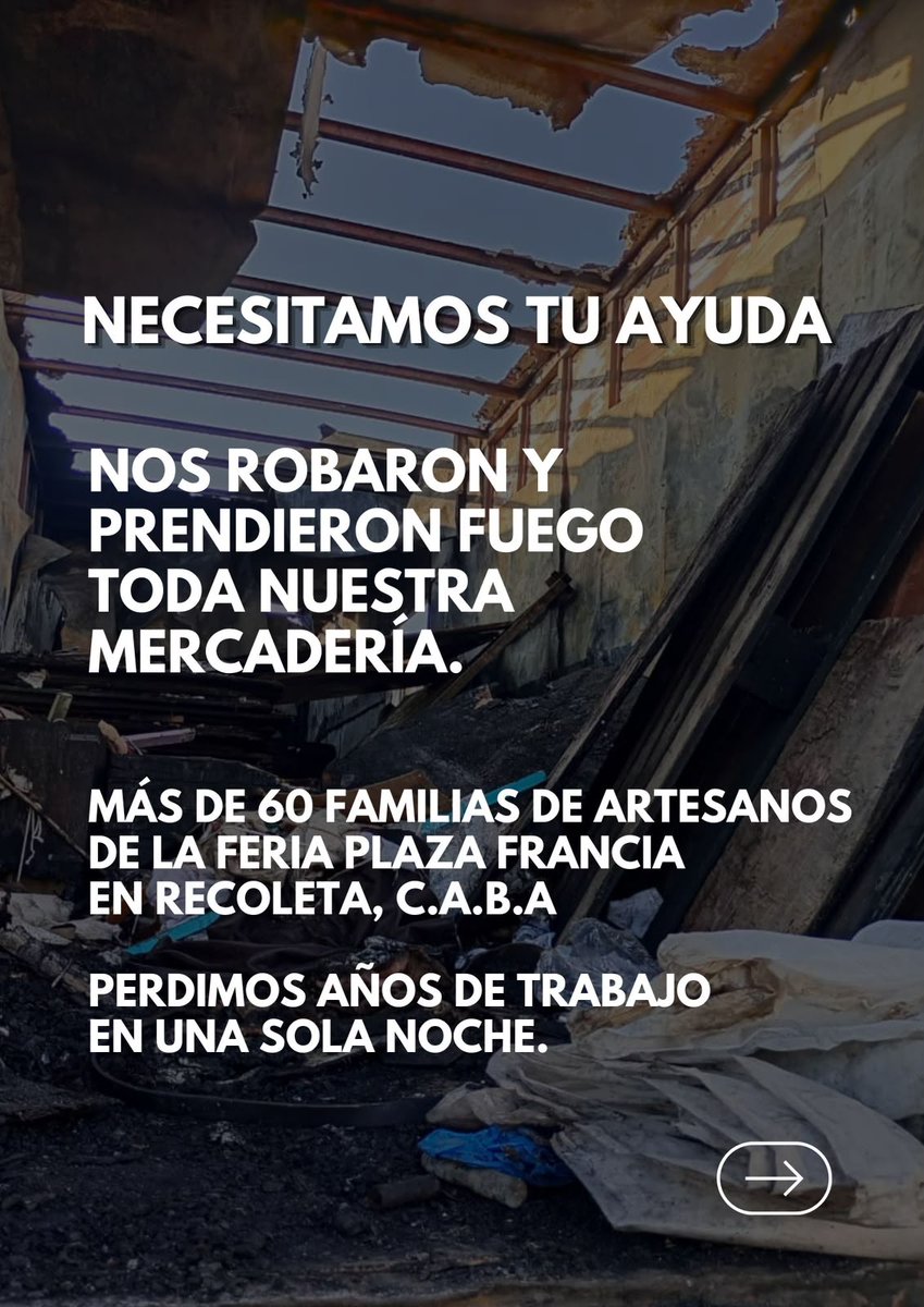 FlavioBuccino's tweet photo. Acá te cuentan lo que pasó con la mercadería y los puestos de 60 artesanos de Plaza Francia en Buenos Aires. Démosle una mano a esas 60 familias que se quedaron sin su fuente de ingresos. Si podés dinero, bien. Si no podés con un RT a este hilo ayuda mucho. Son 2 posteos. GRACIAS https://t.co/EINUIADZDA