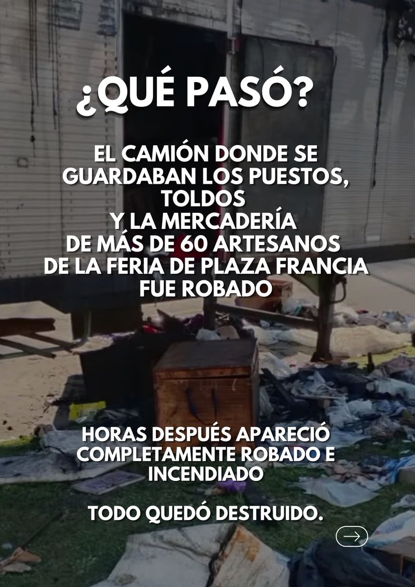 FlavioBuccino's tweet photo. Acá te cuentan lo que pasó con la mercadería y los puestos de 60 artesanos de Plaza Francia en Buenos Aires. Démosle una mano a esas 60 familias que se quedaron sin su fuente de ingresos. Si podés dinero, bien. Si no podés con un RT a este hilo ayuda mucho. Son 2 posteos. GRACIAS https://t.co/EINUIADZDA