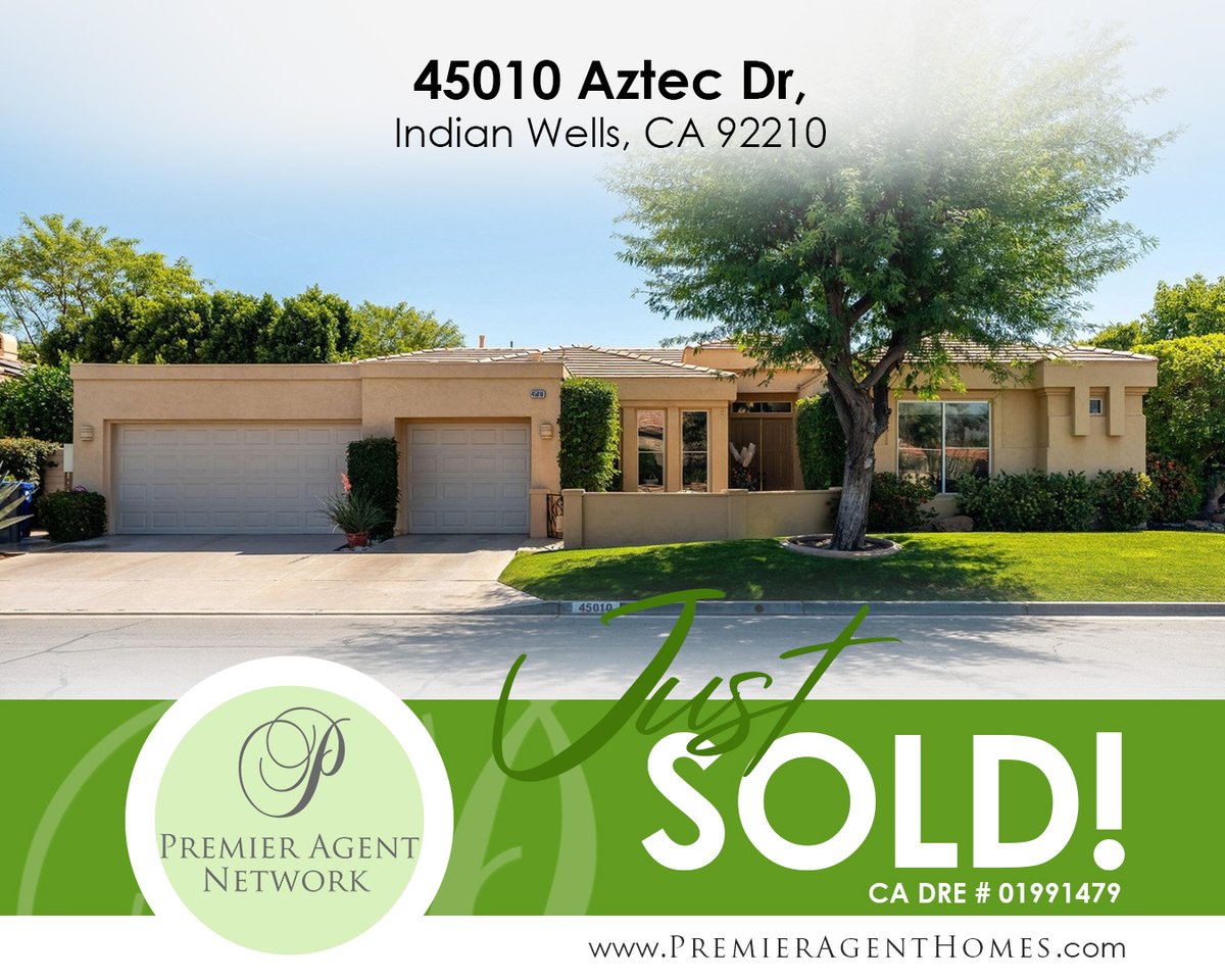 PremierAgentN's tweet photo. ** Sold **
45010 Aztec Dr, Indian Wells, CA 92210 | $1,000,000
SFR | 3 Beds • 3 Baths • 2,378 sqft • 9,583 sqft lot
Listed by Sabrina Randhawa with Premier Agent Network
#Bakersfield #JustSold #SingleFamily #Residential #MoveToCalifornia #California #CA #PremierAgentNetwork https://t.co/XvdIFGLG1I