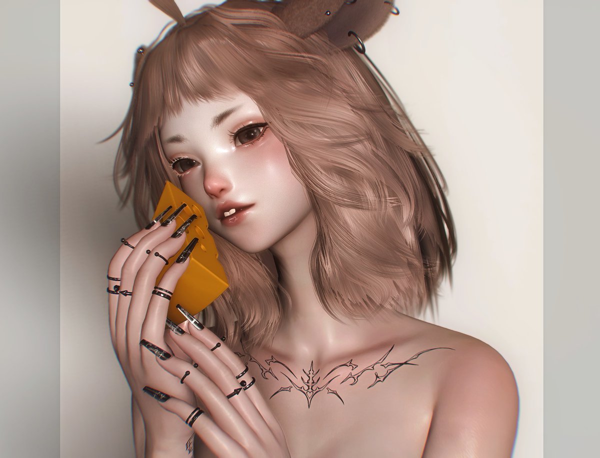 FeliCaine's tweet photo. A rat and her cheese ♡

#ffxiv #gpose #gposers #ffxivsnaps #ffxivscreenshots https://t.co/PoDmKDyRaX