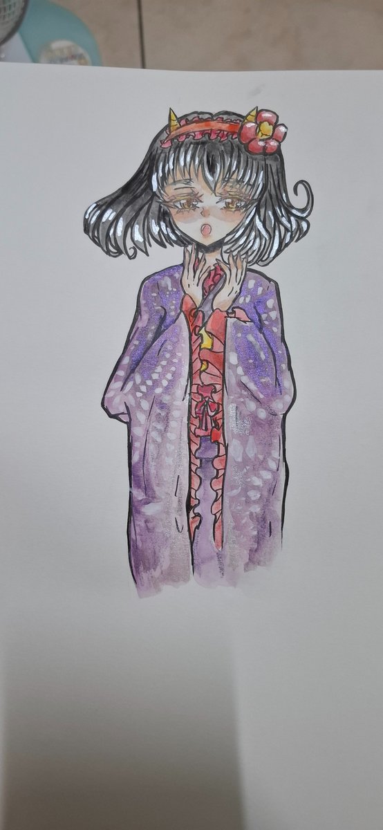Annie35680's tweet photo. #水彩

原圖（過程中）⬇️ https://t.co/pmgndqVQpp