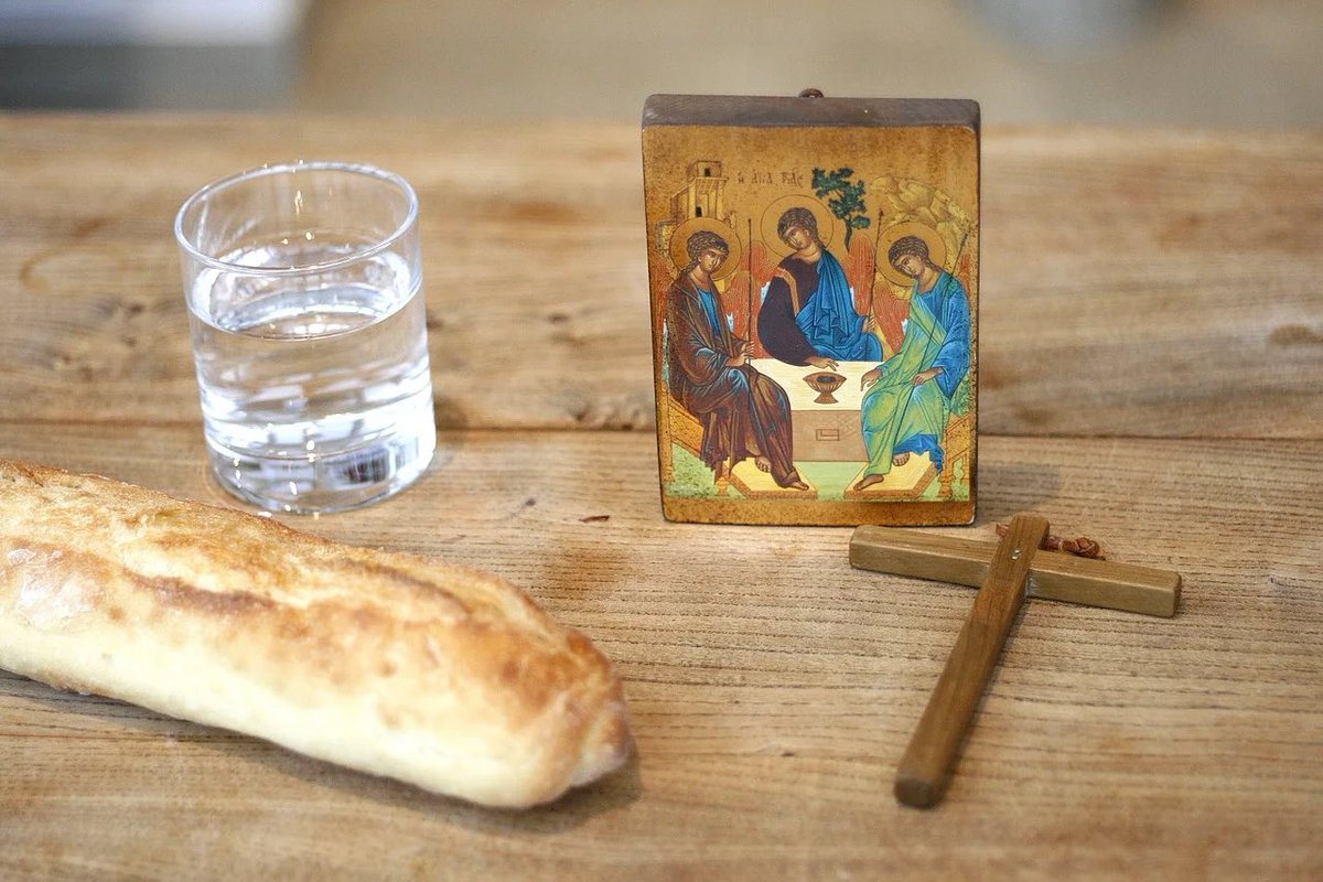 noetic_healing's tweet photo. With the Dormition fast coming, remember….

“The significance of moderate food and moderate lack of food is very deep. Gluttony, voraciousness and intemperance are connected with vices which constitute a spiritual problem. One is the captivity of the nous to the senses and the material world. In other words, gluttony has the nous enslaved to pleasures and material goods. The nous is thus led into captivity usually believe that nous are what keeps us alive and thus somehow they lose the sense of God’s personal intervention in our lives.

Therefore with moderate eating, but also moderate lack of food, we hunger, we suffer, and this has two great beneficial consequences opposite to the two states of which we spoke. The first is that the nous is liberated from captivity to material goods and generally to the surrounding world, and it rises to God. And this has great value and significance for the spiritual life. The second is that we acquire a different orientation; in other words, while previously we thought that food and vitamins and calories kept us alive, when we lack food and are hungry we gain the certainty that God keeps us alive by His uncreated energies, through the foods. Thus material goods are not the basis of our life, but it is God Himself Who keeps us alive. Therefore moderate lack of food helps one to be rightly oriented towards God.”

-Met Hierotheos-