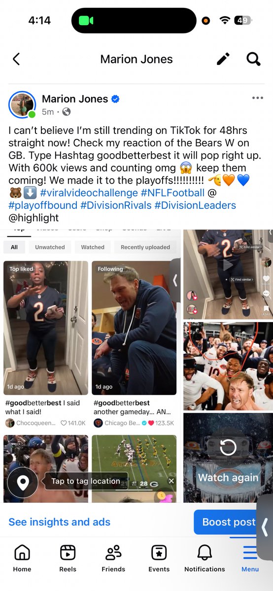chocoqueen621's tweet photo. Hey check out my viral video 1.7mil views and counting on TikTok. It’s Bears or nobody over here!   #fyp #FGB #goodbetterbest https://t.co/uGpg2FSIcR https://t.co/94DmNqHGe4