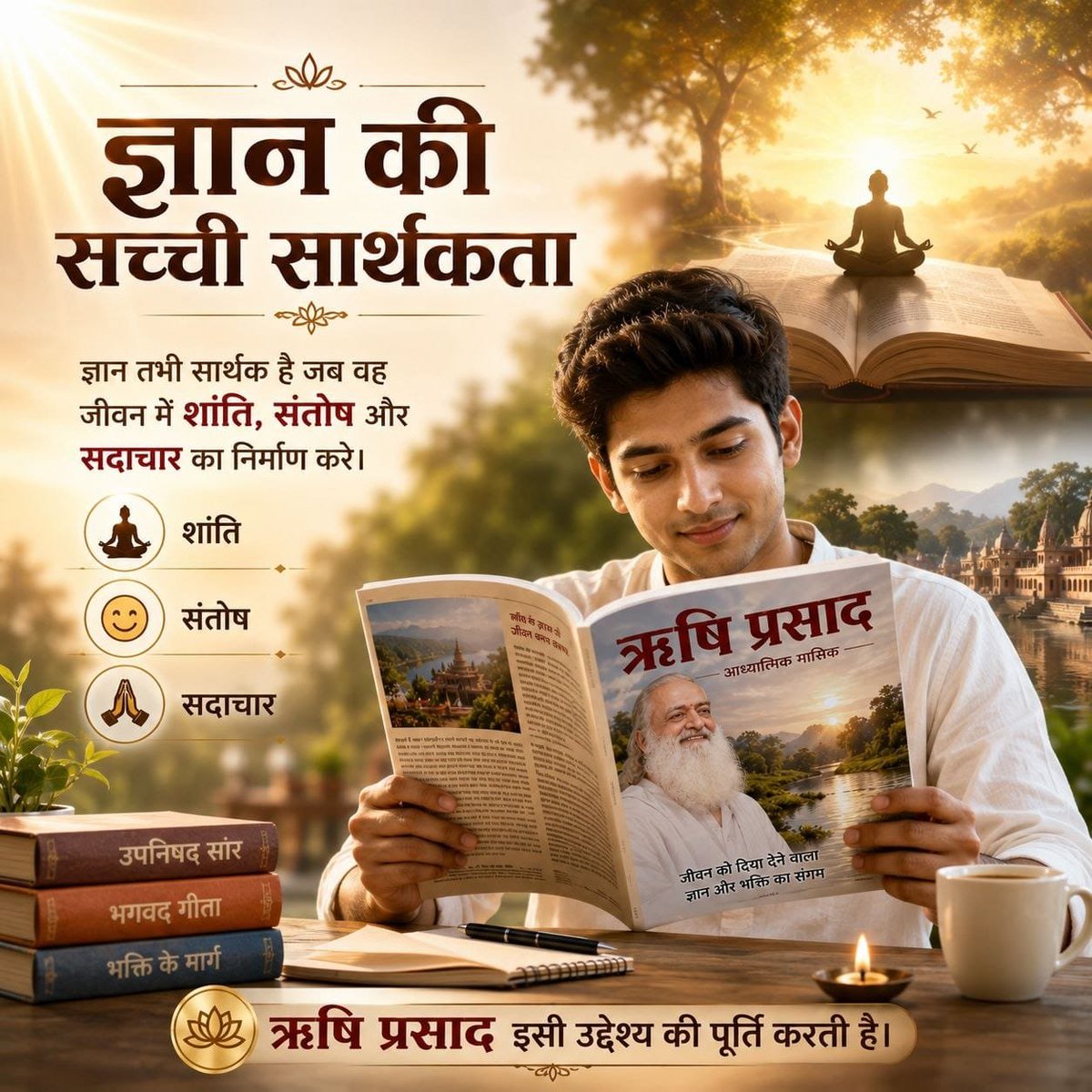 paradkar_dipali's tweet photo. @YssSpeaks One Day To Go 🌸  
Tomorrow #RishiPrasadJayanti.  
The Spiritual Magazine that has been a silent revolution in every Indian household. https://t.co/dDM49Lrgh6