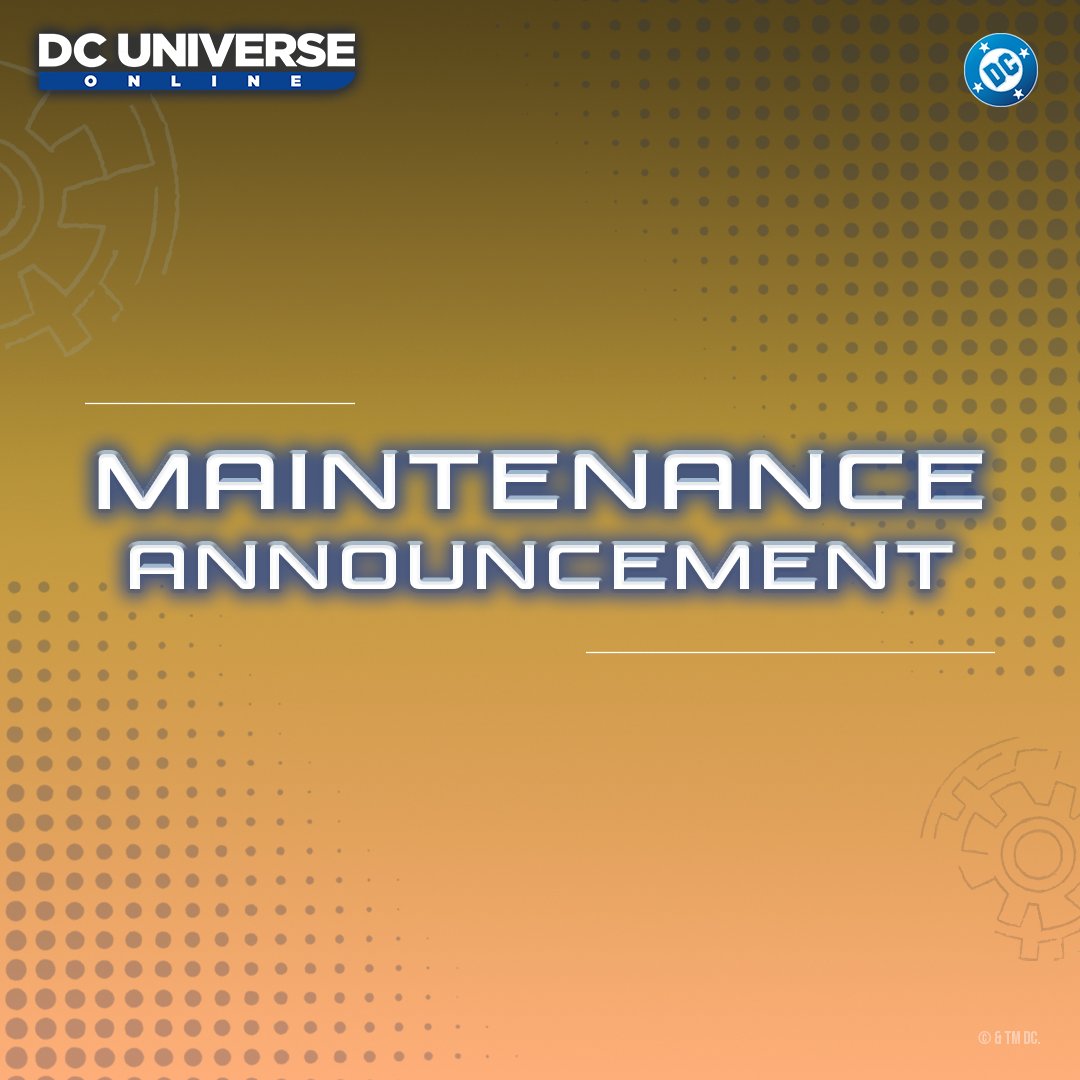 DCUO's tweet photo. 🚧 All worlds will be offline July 28th, 6AM–2PM PT, to deploy SOA: Aftershock and the A.R.G.U.S. Strike Team Event! Join Voltera in the Official #DCUO Discord from 10–11 AM PT for trivia and a chance to win prizes!

🎉 https://t.co/akX3Tg7SZk

#Steam #PlayStation #Xbox #Switch https://t.co/HsoaSQL4i6