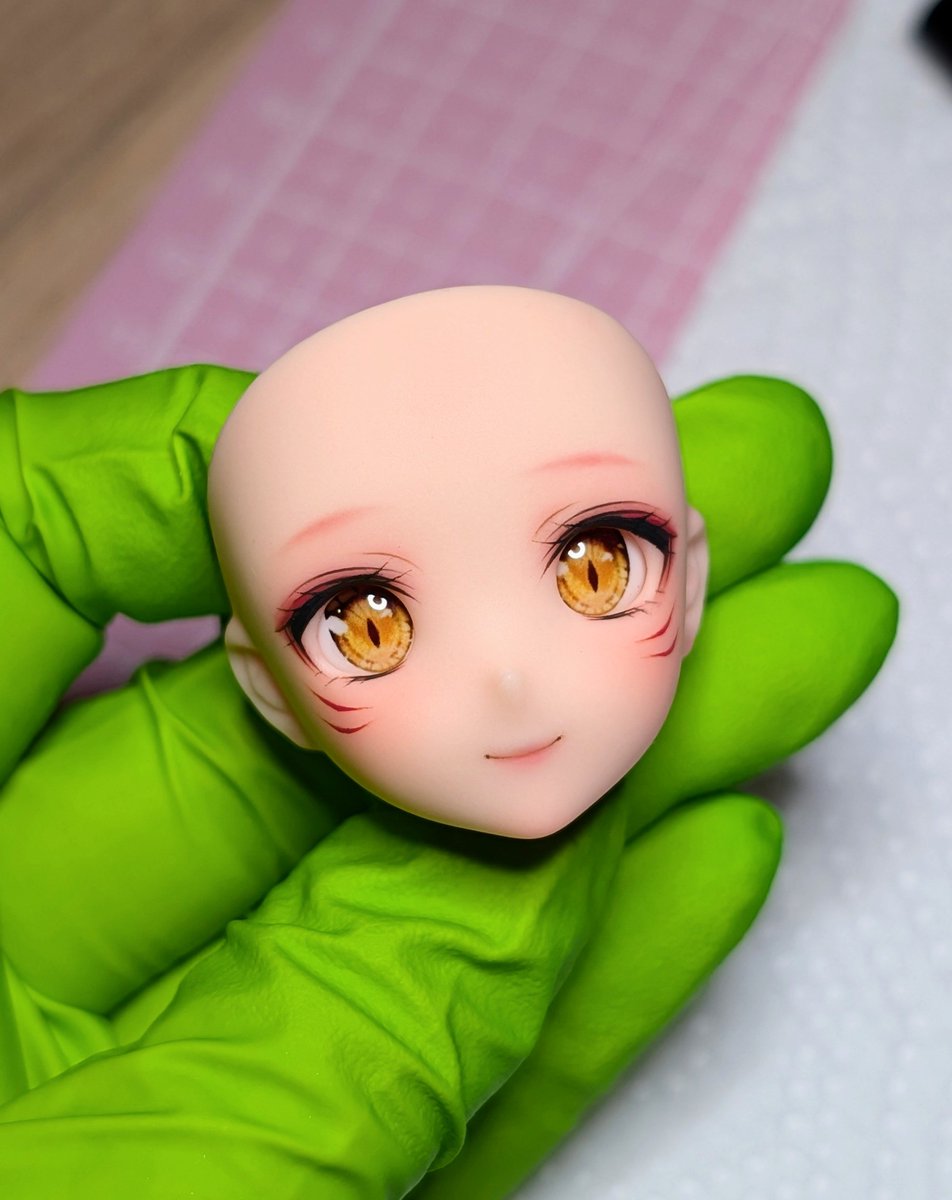 NinasDoll's tweet photo. ちっちゃなキツネの女の子を作ってるよ！

#obitsu #obfrg01 https://t.co/KjemyLUNQf