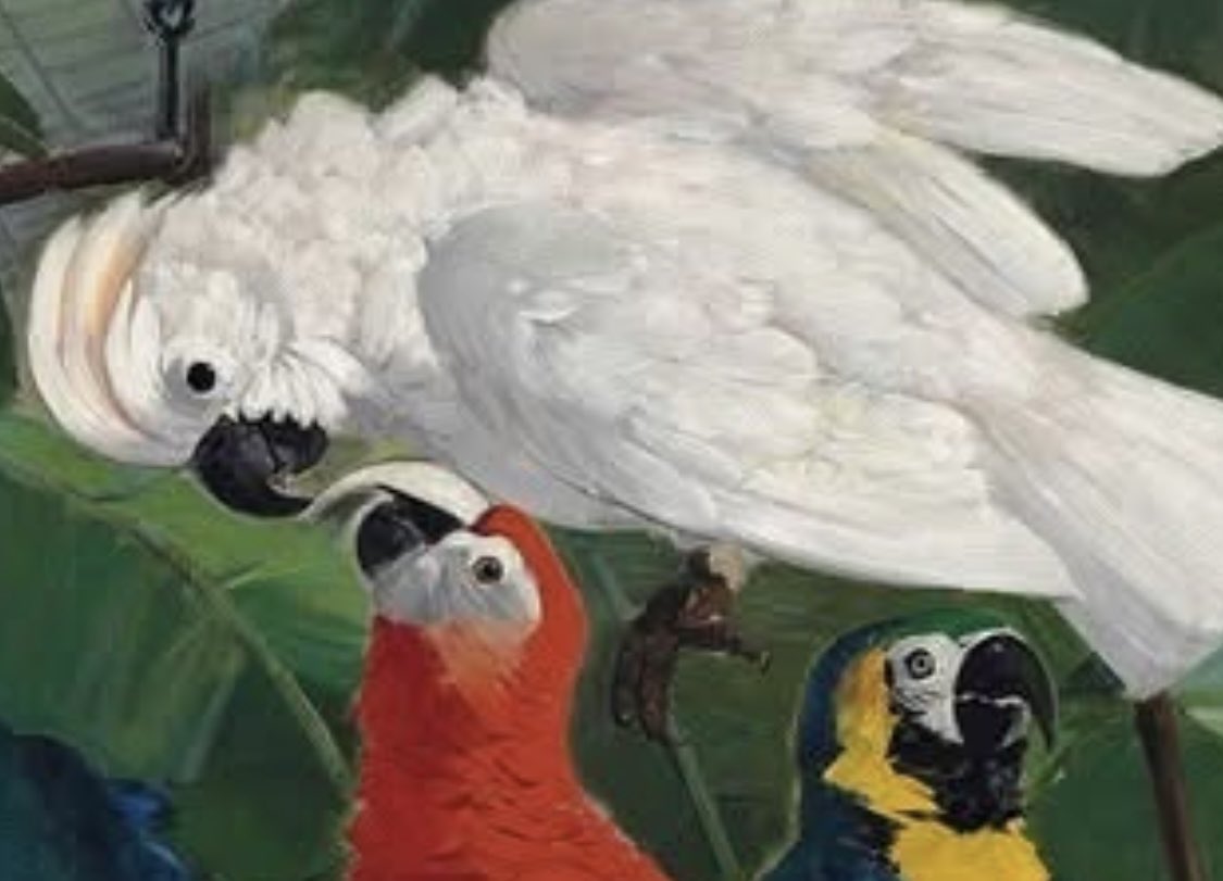 nissnickmich's tweet photo. “Loros en un invernadero tropical” (1879). Obra del pintor italiano Filippo Palizzi #arte #pintura #aves #loros #pajaros #animales #curiosidades #28julio https://t.co/eKPpYm4b9S