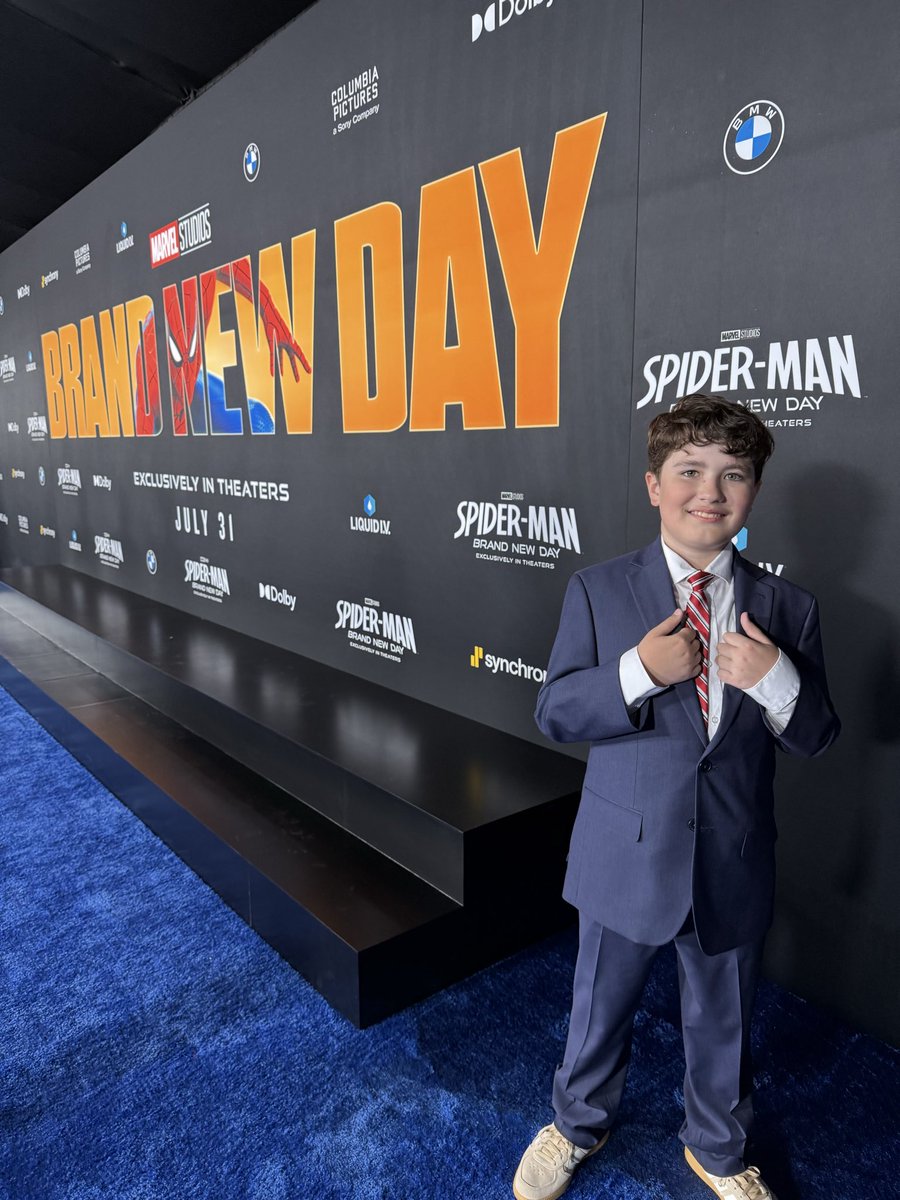 PhillipKJohnson's tweet photo. SPIDER-MAN: BRAND NEW DAY Hollywood premiere tonight, with the best company. Thanks to @Marvel and @MarvelStudios for bringing us out! I brought the biggest Spidey fan I know. 🔥🕷️🔥

#Marvel #Midnight #Spiderman #BrandNewDay https://t.co/HJiJsg0GPM
