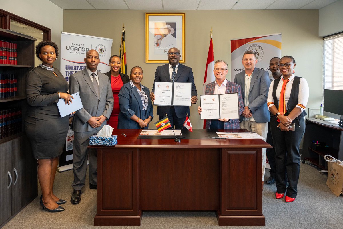 kajik5566's tweet photo. Today I signed an MOU on behalf of UHC - ottawa with Ottawa tours and KB media after a successful execution of the Uganda Tourism Bus Branding project in June 2026 in ottawa, the parties involved thought its important to establish a long term partnership and collaboration. https://t.co/nmvXIeoGXB