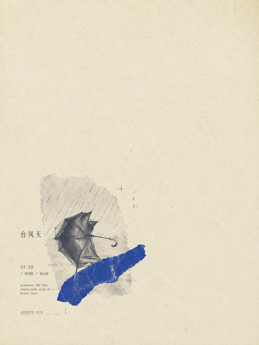 ricouii's tweet photo. 用 Zine Poster  SKLL 测试生成了两张海报
提示词只有一个主题词：“台风天”，“东野圭吾”

https://t.co/TPMksJrG1g https://t.co/k4VxeKXigo