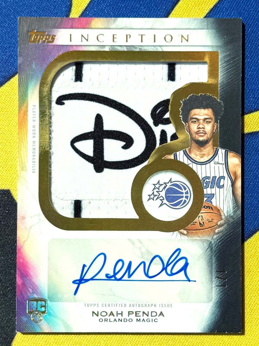 bigbodegasbreak's tweet photo. 🚨💎 ONE OF ONE DISNEY PATCH! We just pulled the 1/1 Inception Noah Penda RPA💎🚨

🏆 This 1/1 RPA features the entire Disney Sponsor Patch from Penda’s Orlando Magic jersey. 

Pulled by @bodega.dino and @bodega.jr at Big Bodegas Breaks on @Fanatics Live 🏆 https://t.co/F4dZLuyVBc