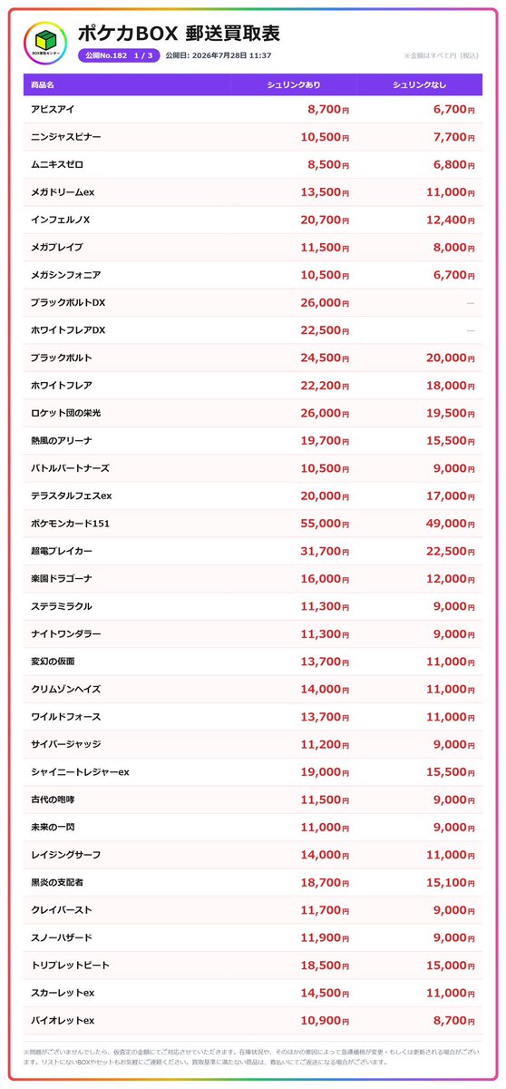 ポケカBOX買取センター【郵送買取】 tweet media