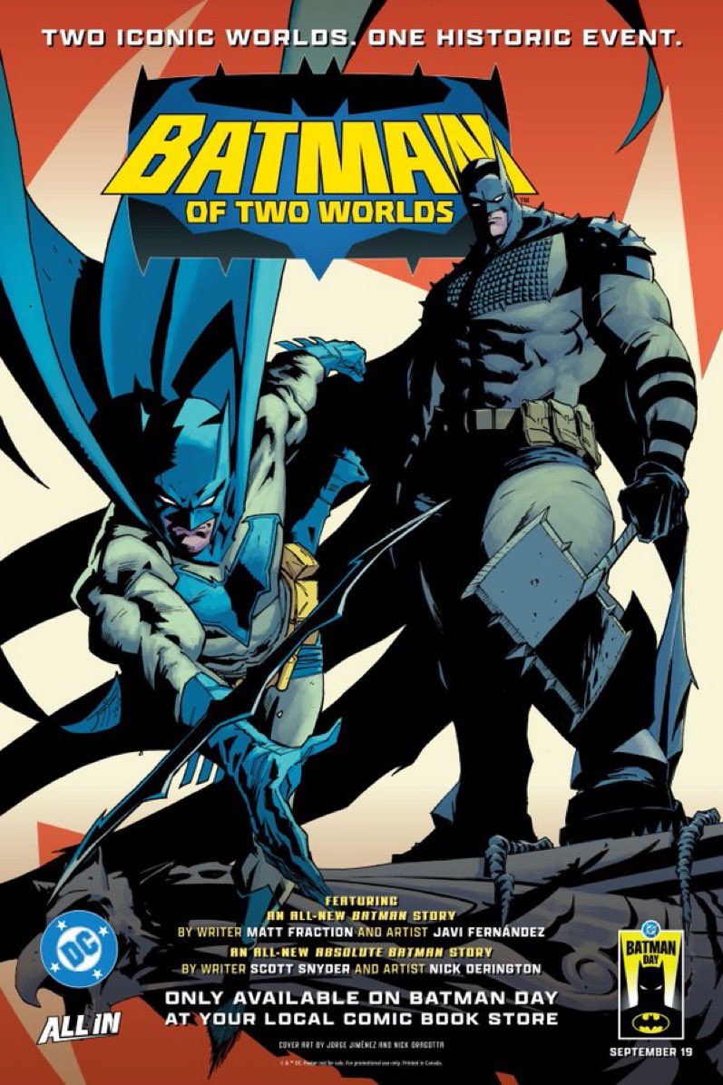 BatmanHypeGuy's tweet photo. Not enough people are talking about @NickDerington drawing the Absolute Batman Portion of Batman Of Two Worlds

We are going to feast in September… https://t.co/fyZAJ5Ls5A