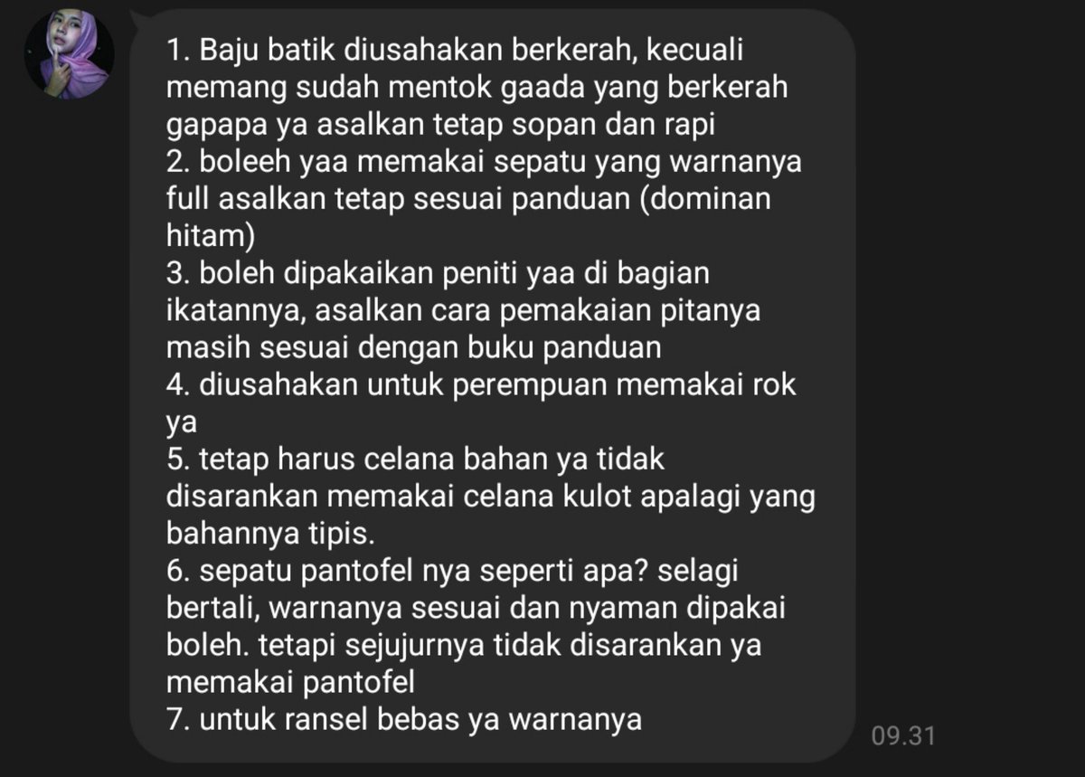 blueblurl's tweet photo. teman-teman #pramuda yang bertanya mengenai baju batik berkerah, sepatu, tas ransel berwarna, celana, ini aku sudah nanya sekaligus. siapa tau bisa membantu. 
#prabu #unpad https://t.co/6xJR9Q9BLJ