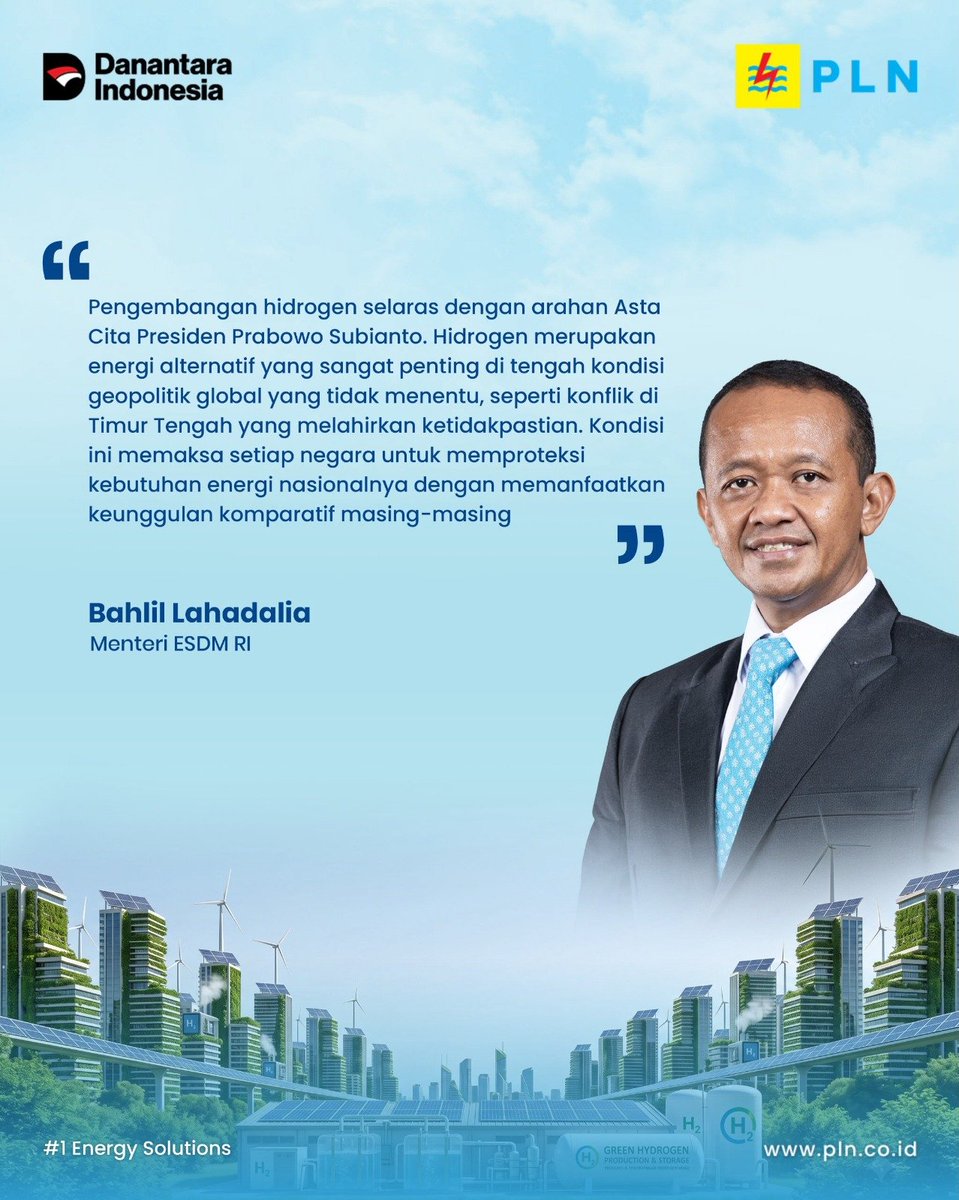 electrizen_blk's tweet photo. PLN terus memperkuat komitmennya dalam membangun ekosistem green hydrogen sebagai salah satu solusi menuju masa depan energi bersih Indonesia.

#PLNUntukSemua #PLNUntukIndonesia #GreenHydrogen #TransisiEnergi #PLNUIDSulselrabar https://t.co/DCPZ3vi9zM