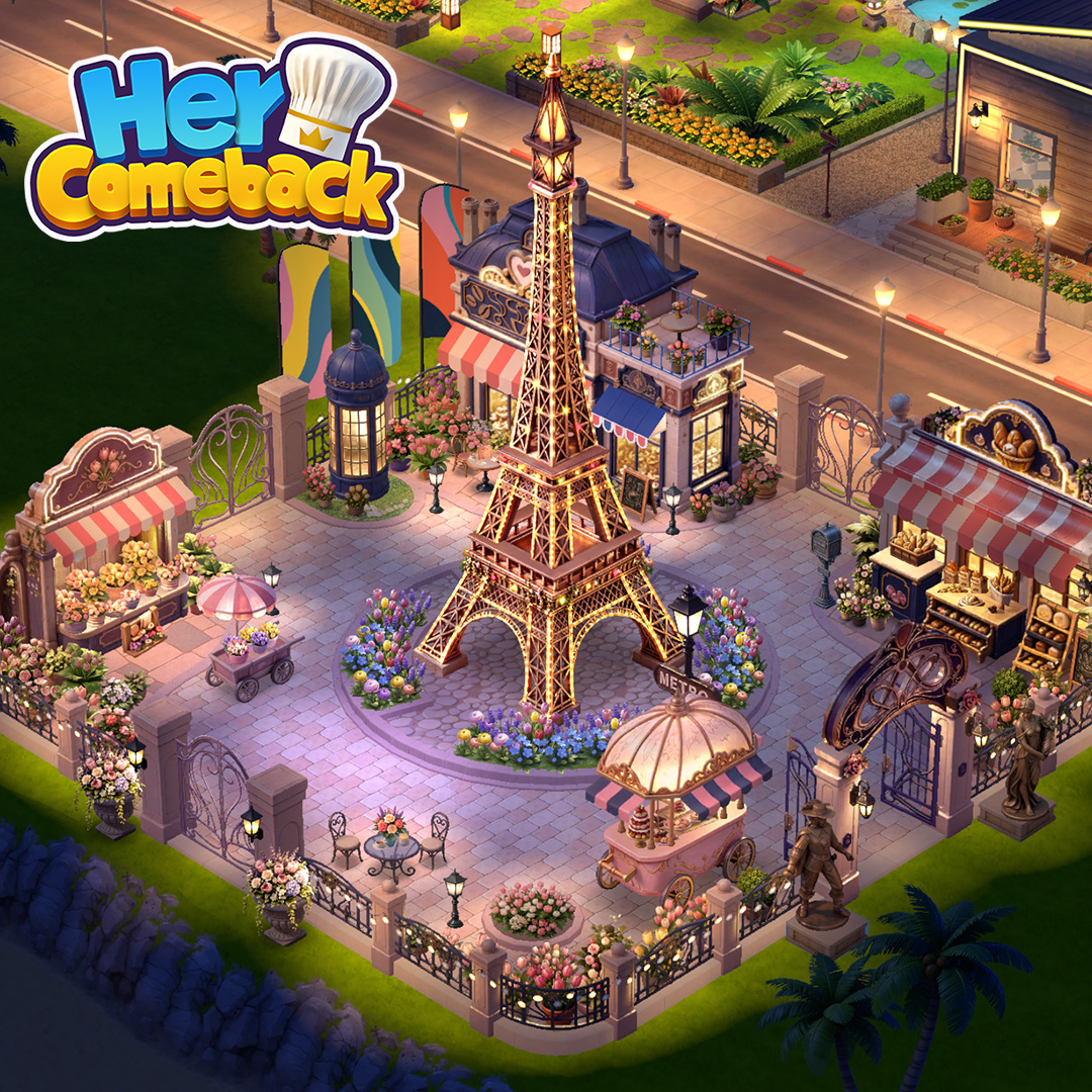 HerComebackGame's tweet photo. 🌺 𝑺𝒕𝒂𝒓𝒍𝒊𝒈𝒉𝒕 𝑻𝒐𝒘𝒆𝒓 𝑯𝒐𝒍𝒊𝒅𝒂𝒚 𝑰𝒔 𝑶𝒑𝒆𝒏! 🌺

🌼 Jessie won a trip for two in a latte art contest and brought Molly to this city known for romance and food!

🌹 Join them on a leisurely journey full of joy and flavor! ✨
#HerComeback #game #merge #mergegame https://t.co/7uCCelRFv2