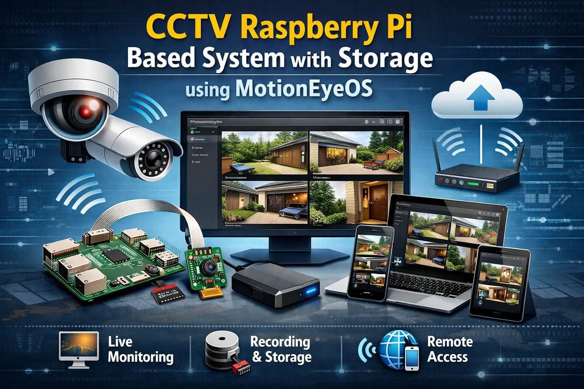 ebokify's tweet photo. CCTV Raspberry Pi Based System with Storage using MotionEyeOS
https://t.co/UOQMbKvhD4

#RaspberryPi #RPi #RaspberryPiProjects #RaspberryPiGuides #RaspberryPiPico https://t.co/BEjBsEtamI