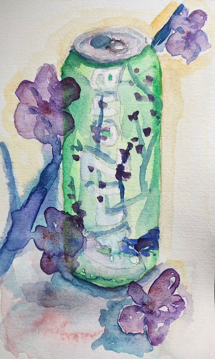 HallowPaints's tweet photo. Hey @DrinkAriZona thanks for getting me through my days while I'm dealing with life and medical stuff... I painted you this lovely pic as a thank you 🤟😇 @SuperVi54458483  paints rock 🙏🤯 #art #watercolorart #watercolor https://t.co/XxmjFbV3QY