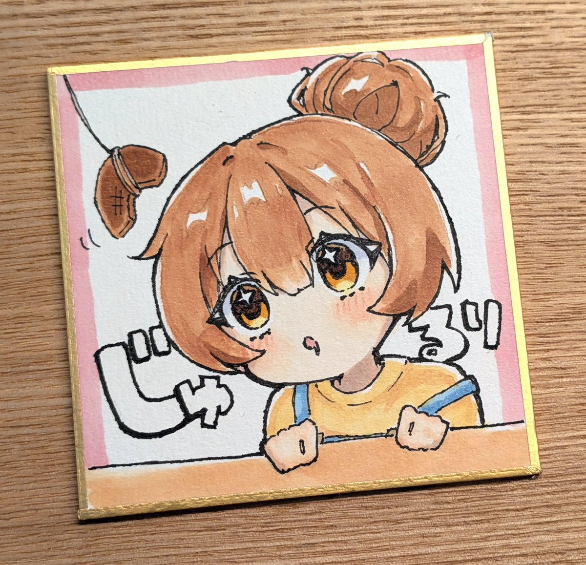 十*色様 豆色紙 豆色紙1枚完成〜！ 右下にハンコ押して裏にサインしますー！ 今週中の