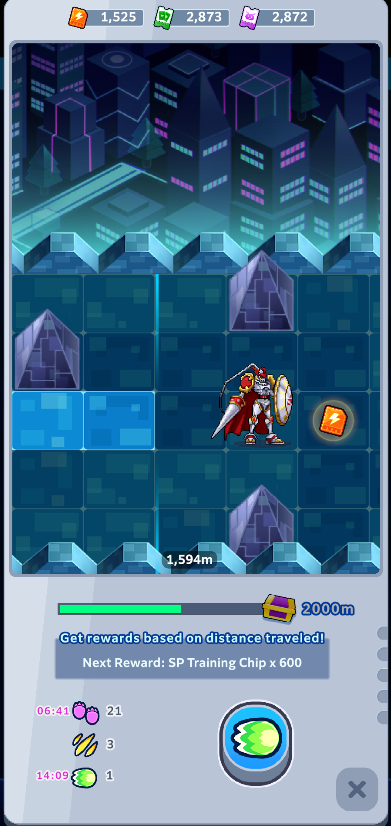 scuzzyed's tweet photo. @Digimon_up_en My Digimon is stuck in the Digital World Search. He is on the right side and away from the highlighted possible areas to walk. I have clicked on every square and it says "cannot move to this location", Dash doesnt work too. 
Please help, its been 4 days and im not progressing https://t.co/k2G8jjsPrx