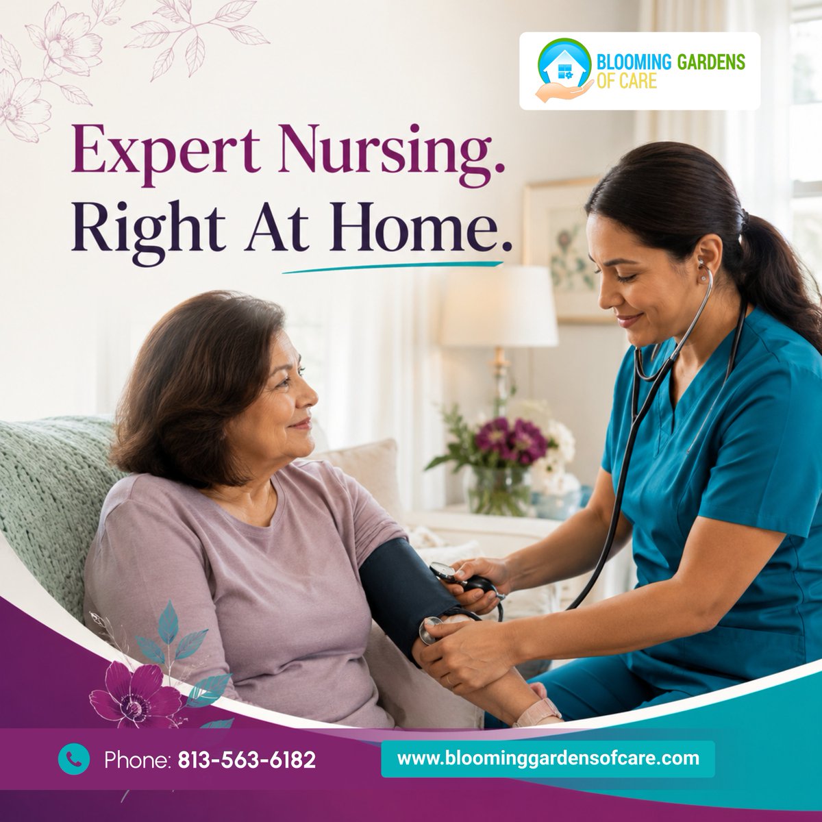 bloominggardfl's tweet photo. Receiving skilled nursing care at home allows patients to recover in a familiar environment while receiving professional medical attention. 

#SkilledNursing #HomeHealthcare #PatientCare #SeniorCare #CompassionateCare #BloomingGardensOfCare https://t.co/E5esOvhpDQ