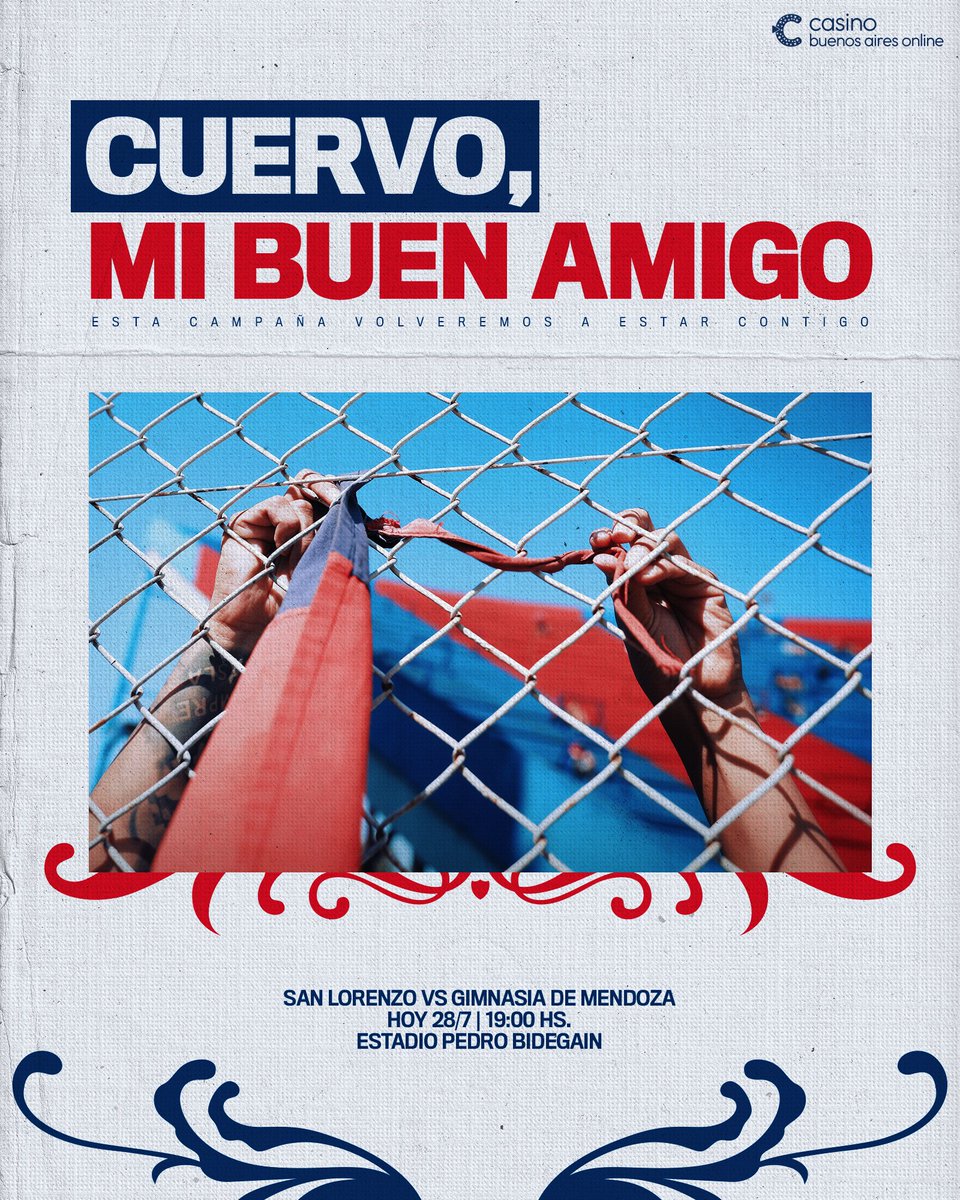 SanLorenzo's tweet photo. ¡HOY JUEGA EL CICLÓN! https://t.co/jZjPv4369u