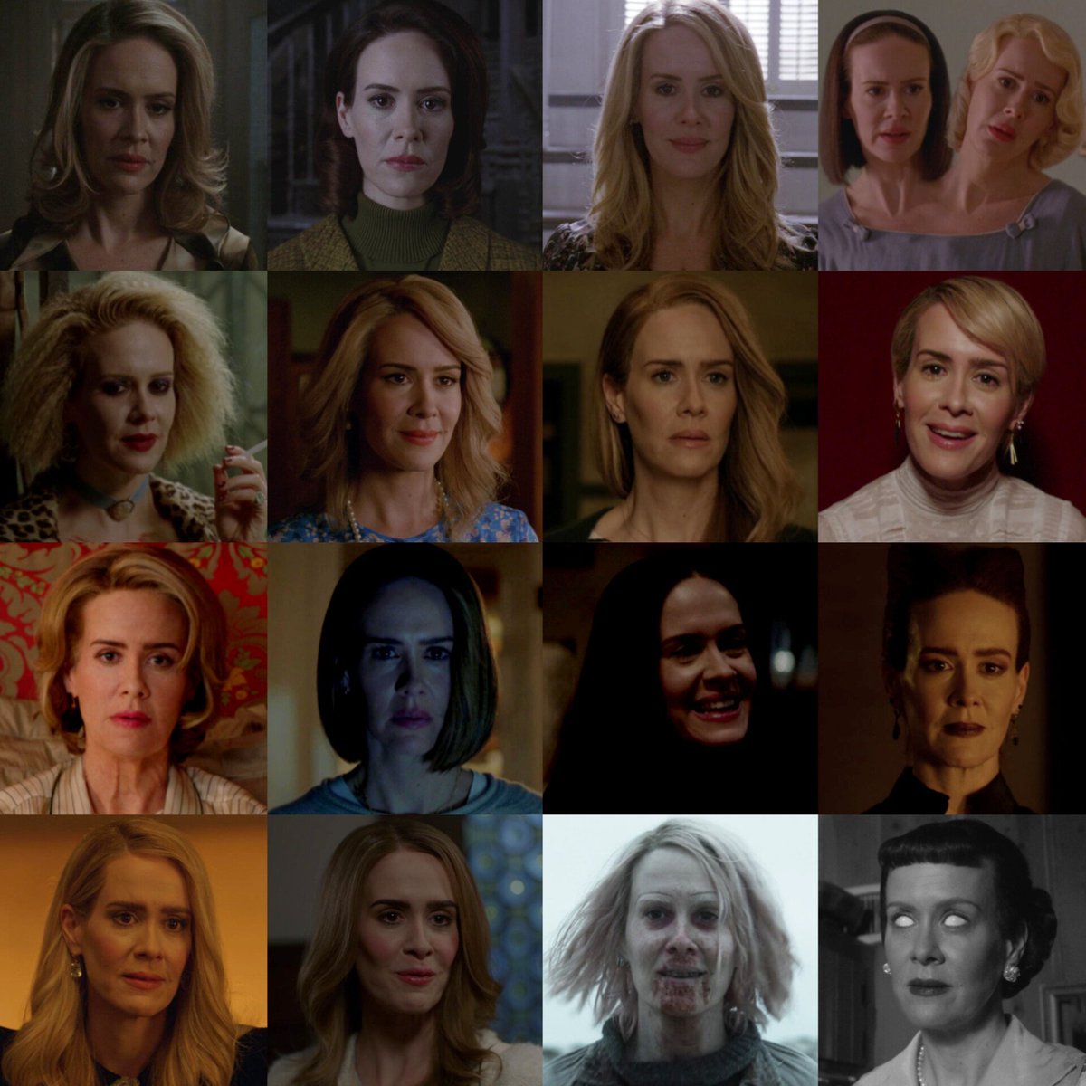 ahsfxoficial's tweet photo. 🚨 Ryan Murphy revelou que Sarah Paulson interpretará 6 ou 7 personagens em #AHS13. Cordelia Goode, Tuberculosis Karen e Mamie Eisenhower estão entre as personagens. https://t.co/pf9281F9kq