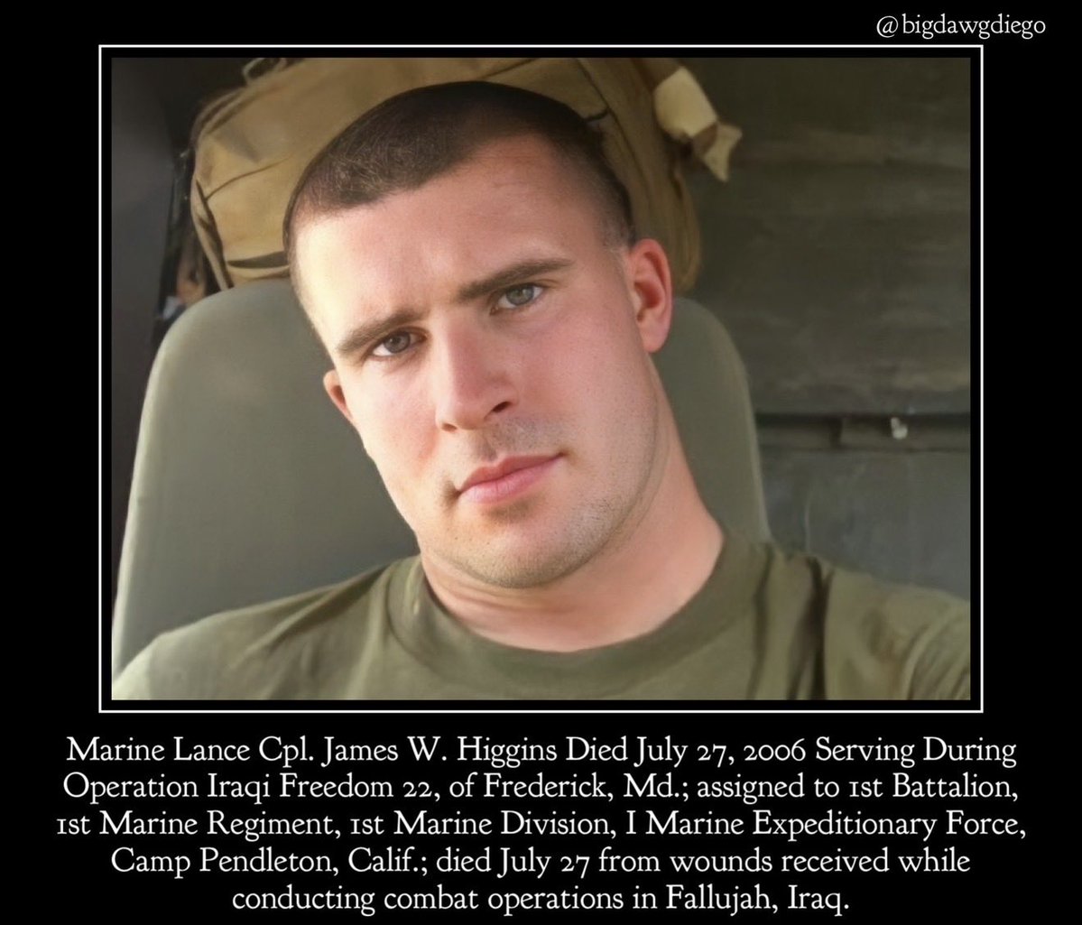 bigdawgjdub's tweet photo. "They say no man is truly Dead until he is
Forgotten, so Today I say your name so you are not."
#nooneleftbehind #rememberthefallen #warrior #usmc #marines #1stbattalion1stmarineregiment #1stmarinedivision #imarineexpeditionaryforce https://t.co/3C8Lc1YVkO