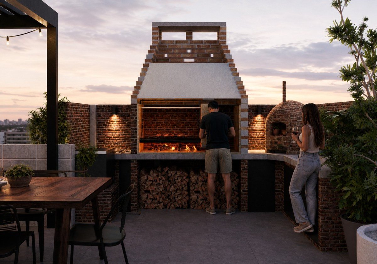PuenteUlises's tweet photo. Terrace, Argentine grill, oven, and rooftop deck. https://t.co/yMUQLJlx9s