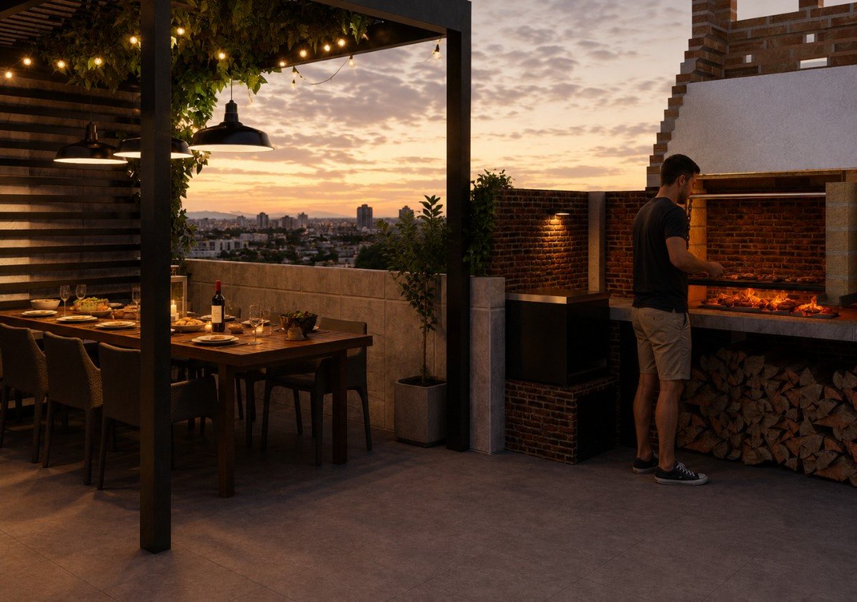 PuenteUlises's tweet photo. Terrace, Argentine grill, oven, and rooftop deck. https://t.co/yMUQLJlx9s