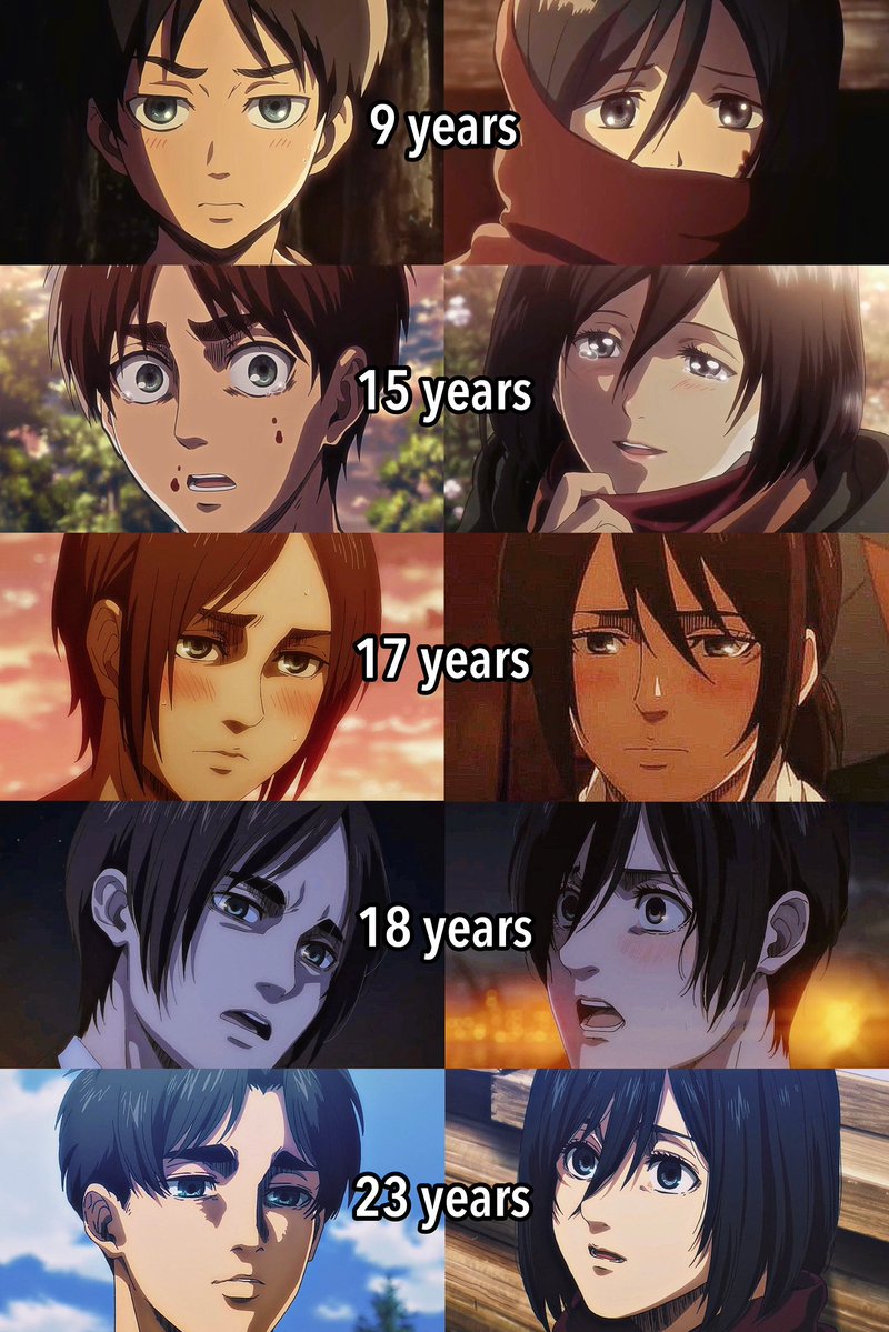 mdemoroha's tweet photo. eremika falling in love through the years https://t.co/q7ZZ8RPeVA