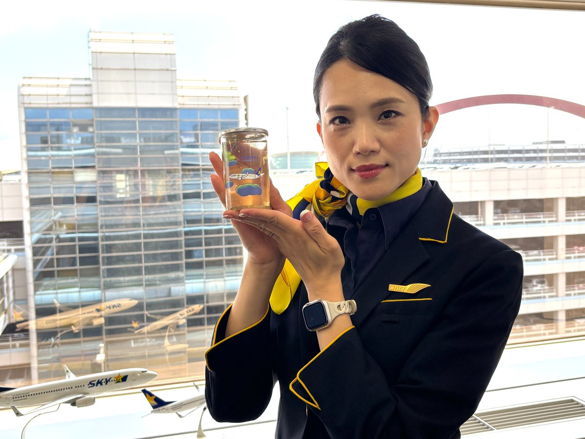 SkymarkJ's tweet photo. 【スカイマーク×茨城県 コラボカップ酒 第2弾🍶】

8月1日から『そら飛ぶカップ酒 茨城の地酒 #02 徳正宗』700円(税込) を機内販売開始！
実は茨城はメロン生産量日本一！それにちなんで、かわいいメロンデザインのカップで販売します🍈

ぜひ機内でゲットしてください✈️ https://t.co/d8Mvpk8Cr9