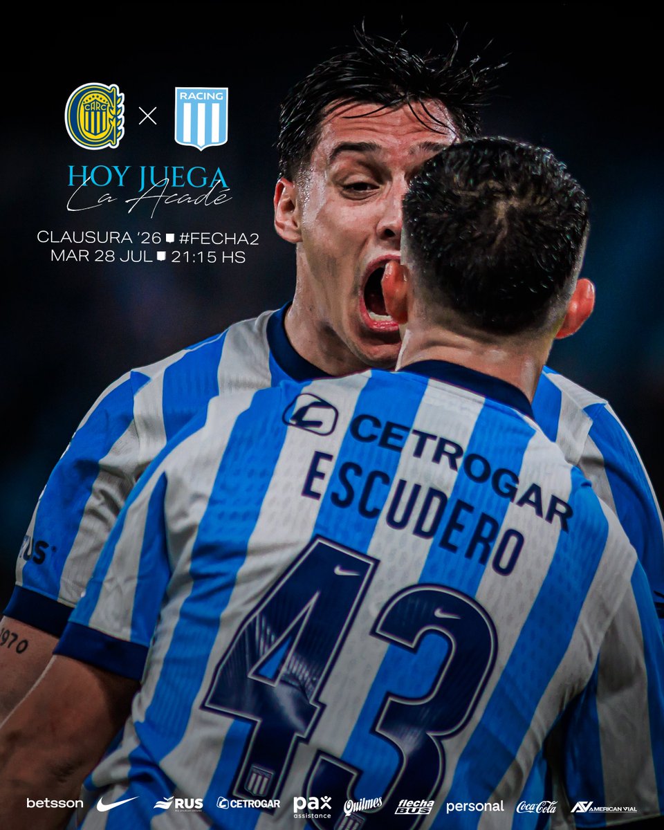 RacingClub's tweet photo. ¡DALE HOY, ACADEMIA! 🩵👊🏻 https://t.co/YoScsF53Nz